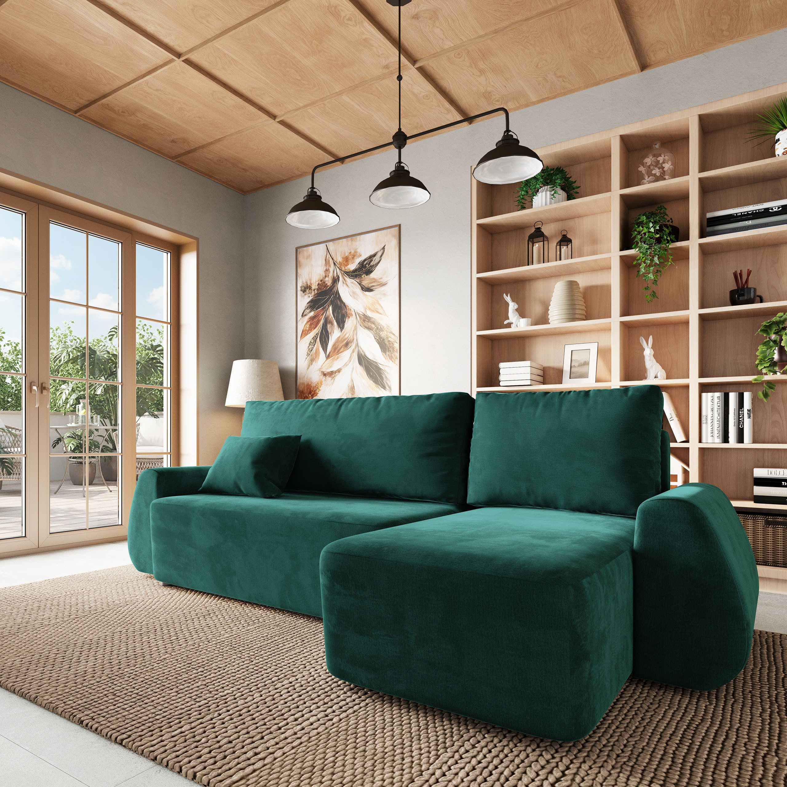 Masseno Ecksofa GALVIS mit Schlaffunktion L-Form, Sofa mit Bettkasten