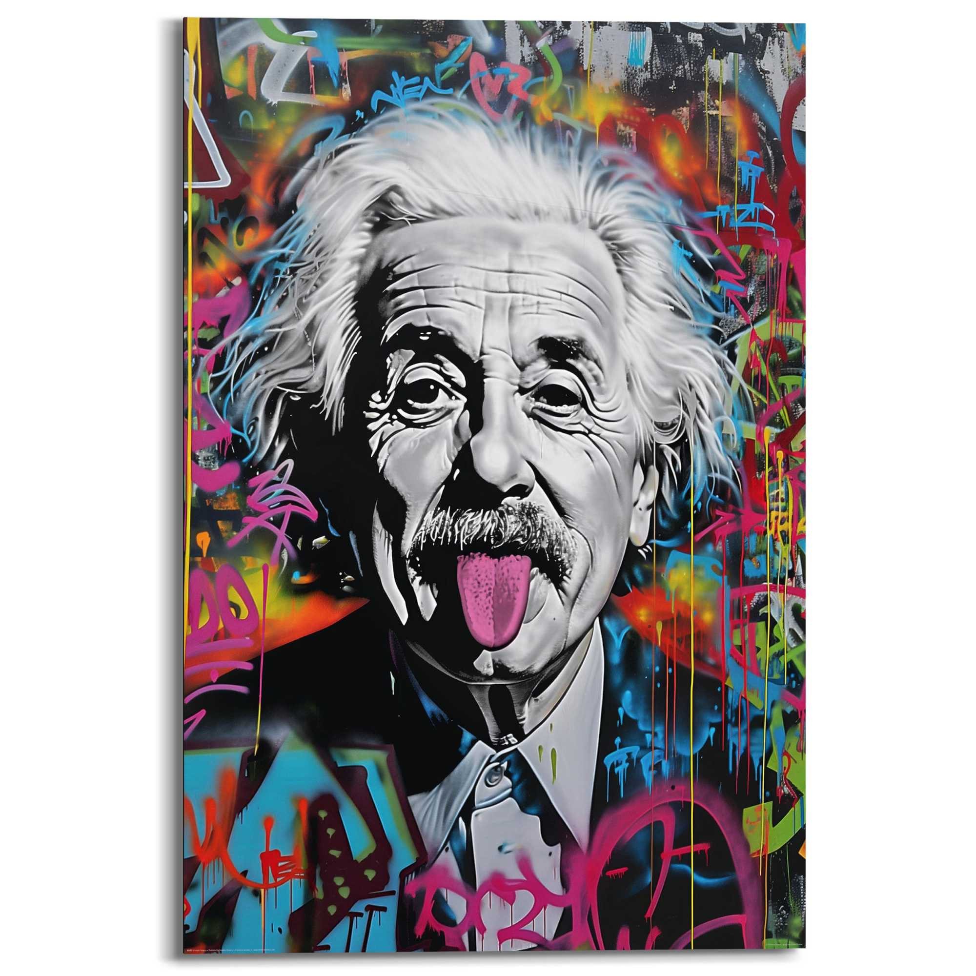 Reinders! Deco-Panel Graffiti Einstein, Hobbyraum - Mehrfarbig - MDF - Street Art - 60x90 cm