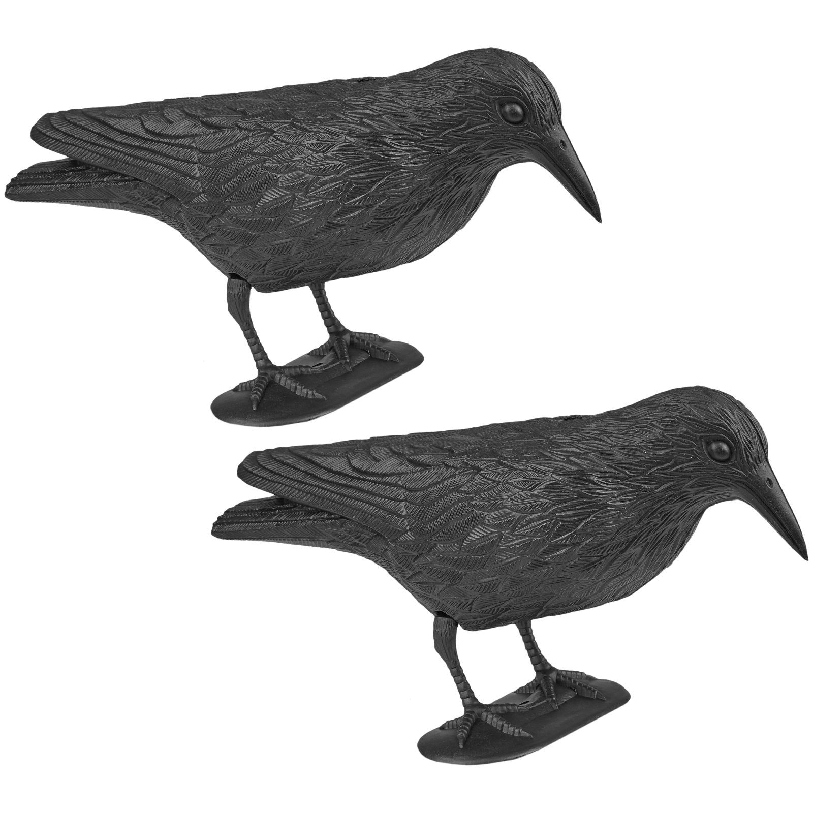 Wellgro Gartenfigur 2 x Vogelschreck Krähe sitzend, (2 St) günstig online kaufen
