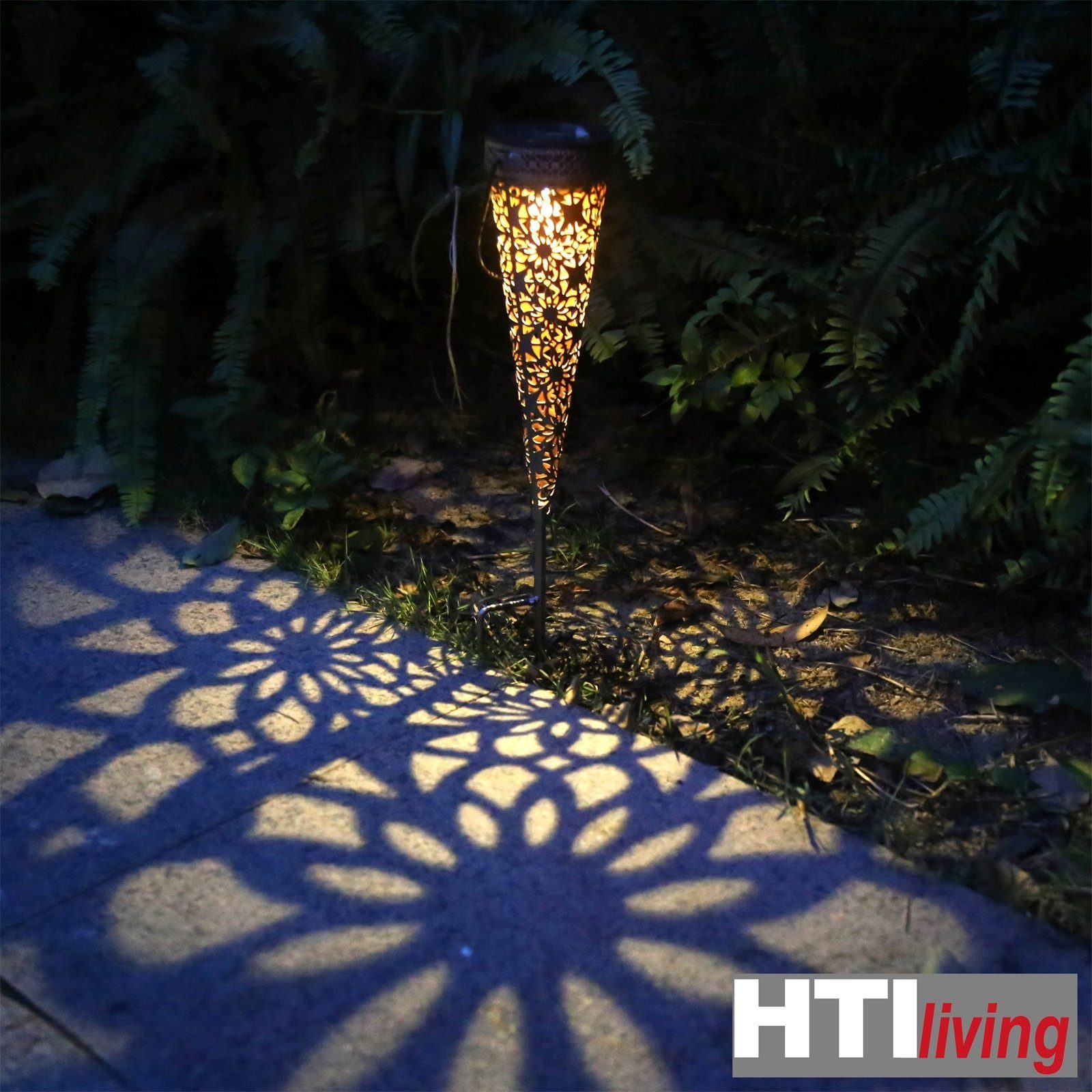 Petal Luna, HTI-Living LED Silber Solarleuchte LED Solarlaterne