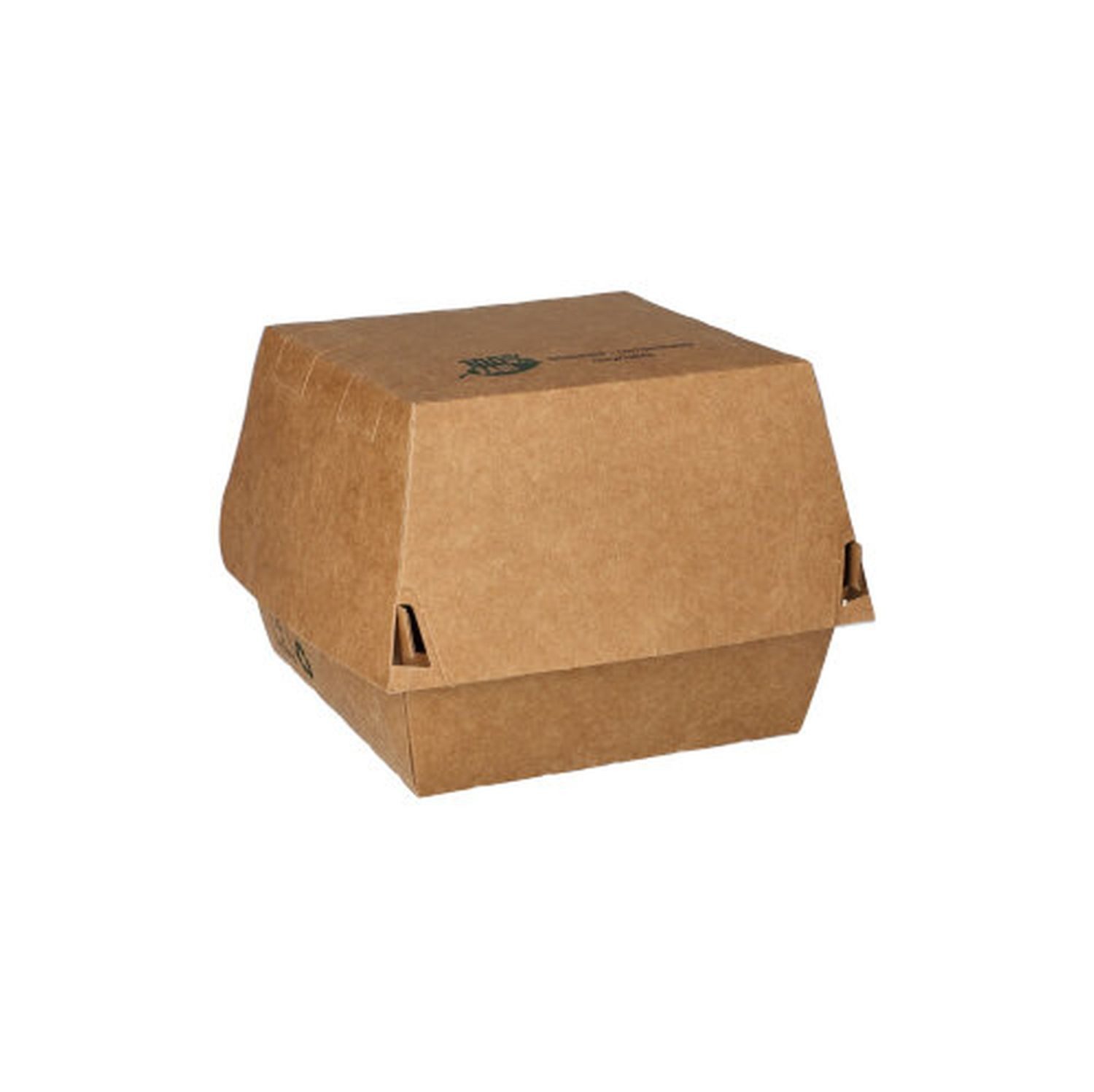 PAPSTAR Lunchbox Burgerbox klein, 10,5 x 10,5 cm, Frischfaserkarton, Bio-beschichtet, (Packung, 80-tlg., 80 Burgerboxen), Klappdeckel, Bio-beschichtet, für fettige Speisen, 10,5 x 10,5 cm