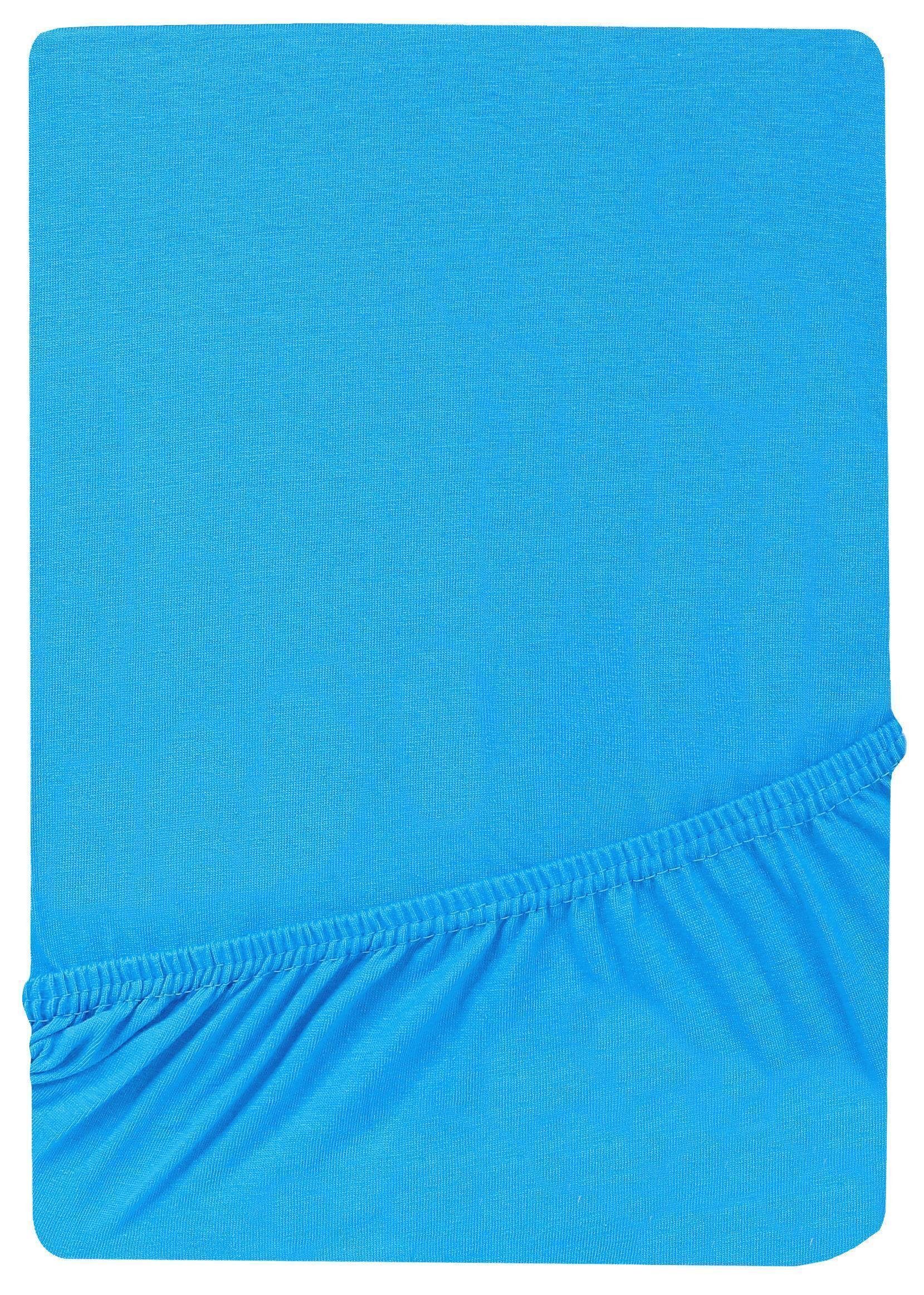 GREEN MARK Textilien Spannbettlaken Jersey Spannbetttuch in vielen Größen und Farben, 100% Baumwolle, Gummizug: rundum, (1 Stück), Jersey Spannbettlaken, Spannbetttuch in vielen Größen und Farben