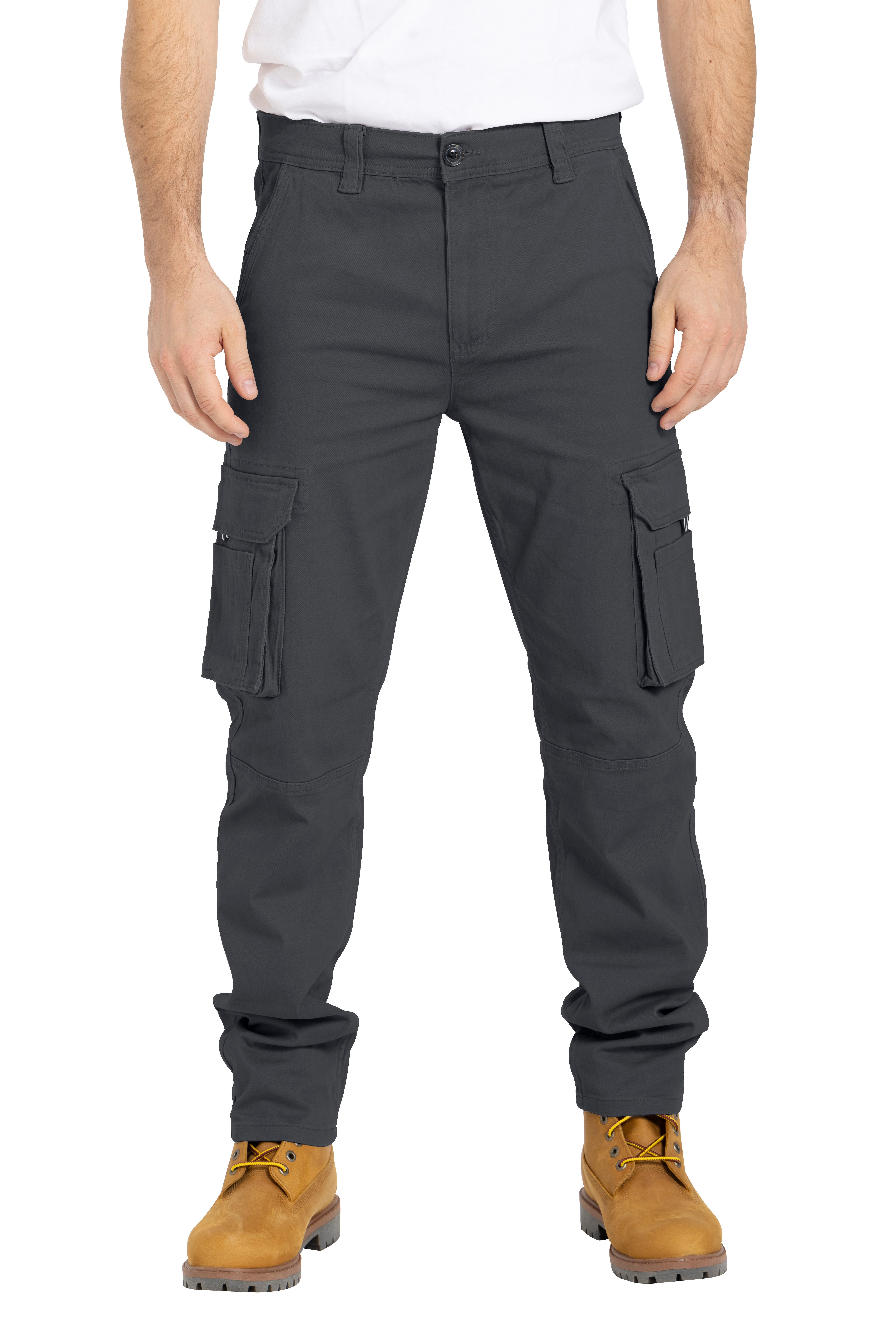 Cargohose Herren Cargo Hose Arbeitshose Schwerlast Tactical mit 12 Taschen Chino