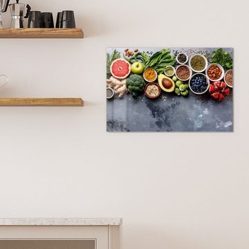 DEQORI Magnettafel 'Auswahl an Superfood', Whiteboard Pinnwand beschreibbar