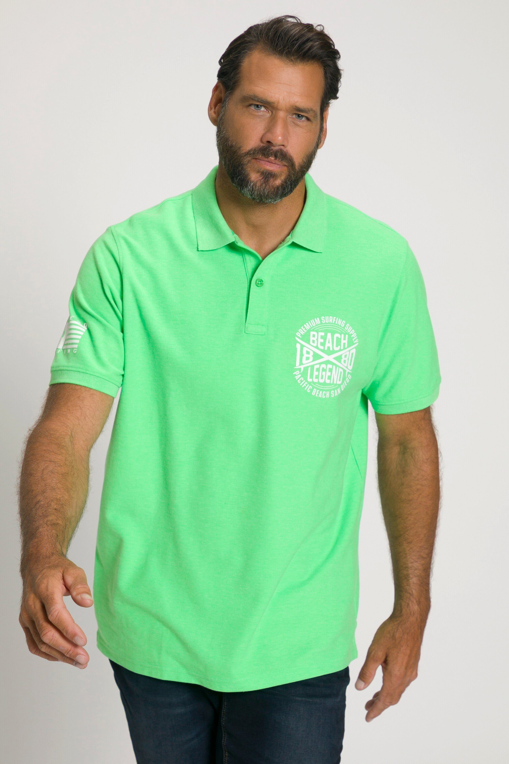 Print JP1880 Poloshirt Stickereien Halbarm Poloshirt