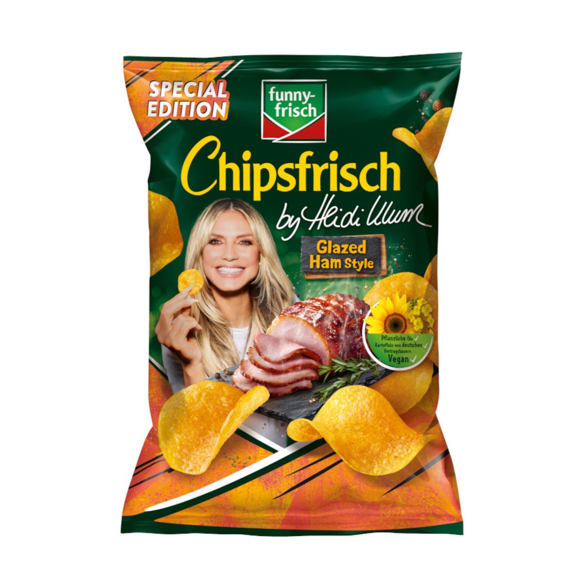 funny-frisch Knabberei, funny-frisch Chipsfrisch by Heidi Klum Glazed Ham Special Edition 130g