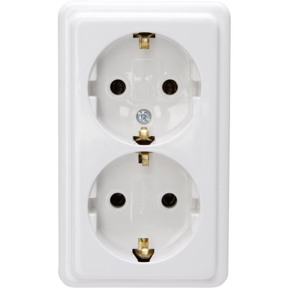 Kopp Kopp 120101001 Steckdosenleiste 2fach Arktis-Weiß ohne Stecker 1 St. Steckdosenleiste