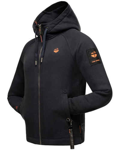 Stone Harbour Kapuzensweatjacke Finn Luca sportliche Sweatjacke mit Kapuze und Logoprint