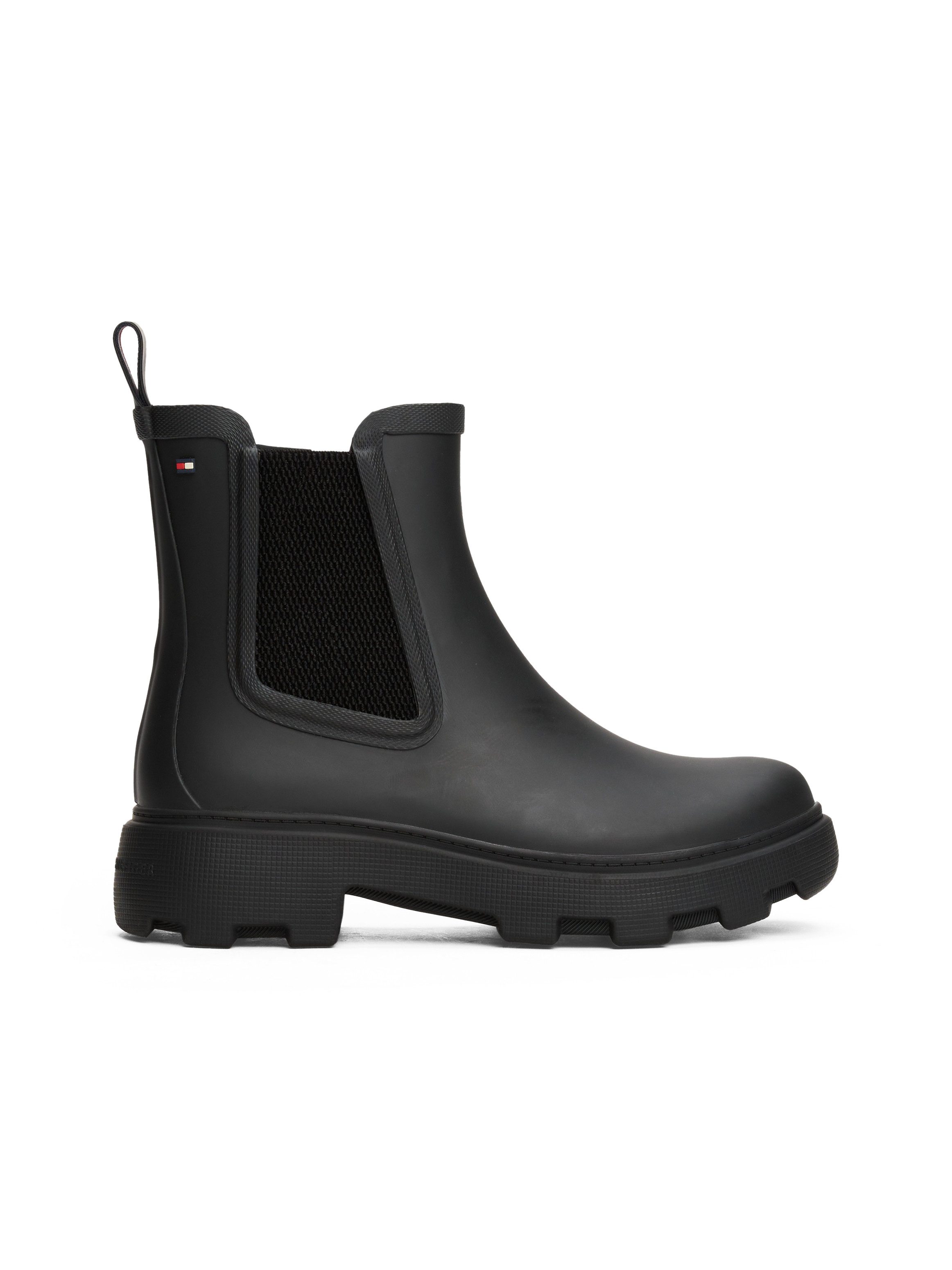 Tommy Hilfiger Chelseaboots "RUBBER FLAG CLEATED RAINBOOT", Blockabsatz, Sc günstig online kaufen