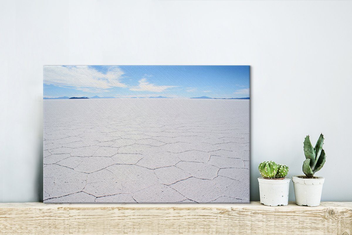 OneMillionCanvasses® Leinwandbild Salinen Uyuni, (1 de Aufhängefertig, Wandbild St), Wanddeko, Bolivien, 30x20 Leinwandbilder, Salar cm