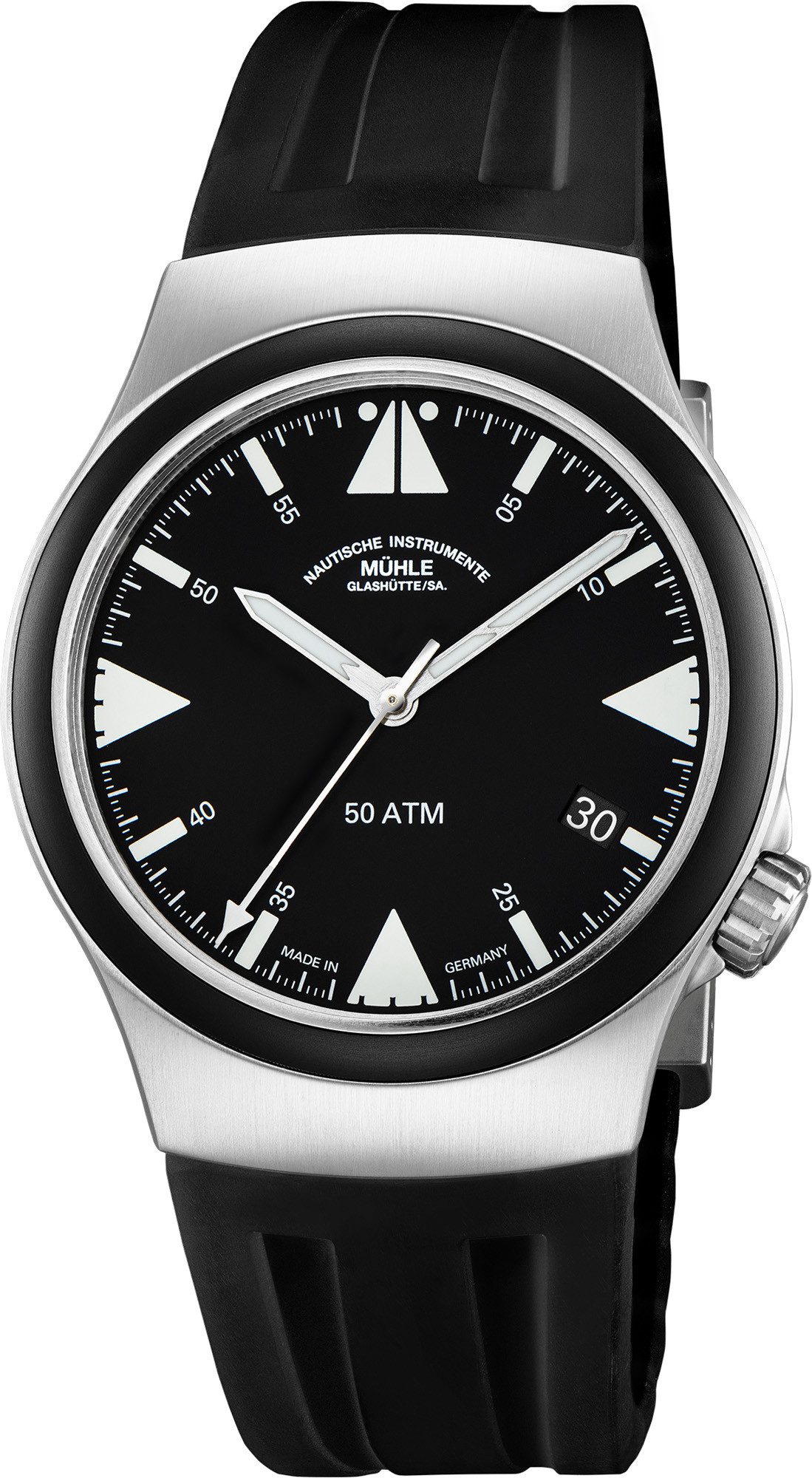 Automatikuhr Herrenuhr Mühle Glashütte S.A.R. Mission-Timer in Titan