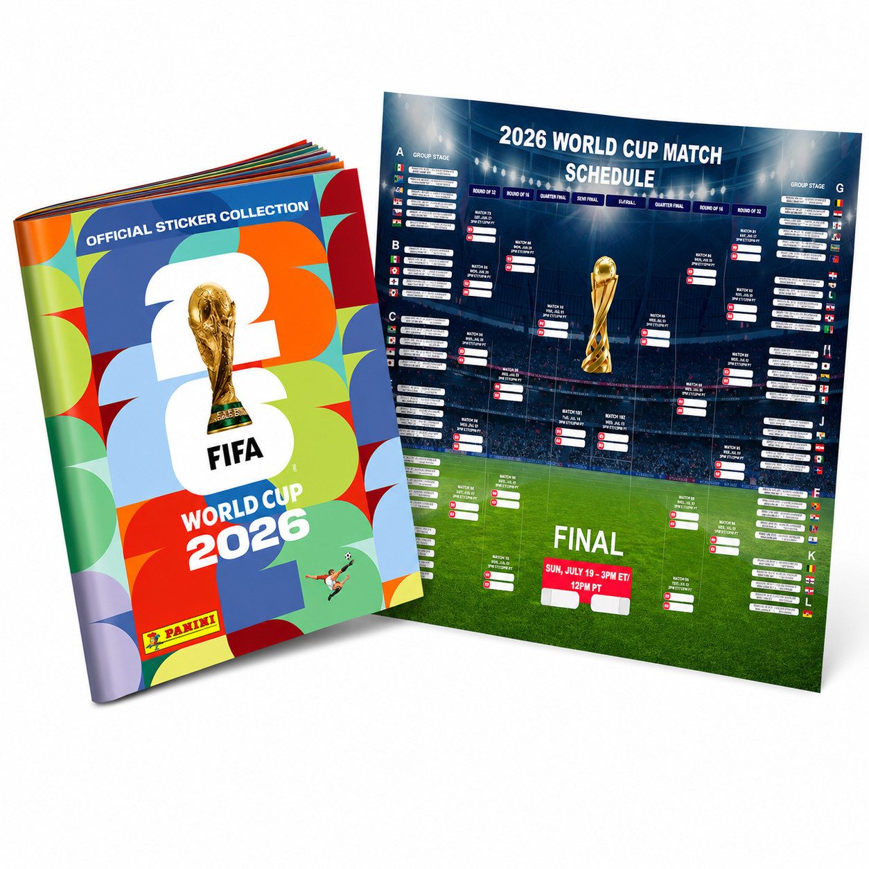 TK Gruppe Stickerbuch WM 2026 Set für Fußball Fans – inkl. Spielplan & Panini Stickern