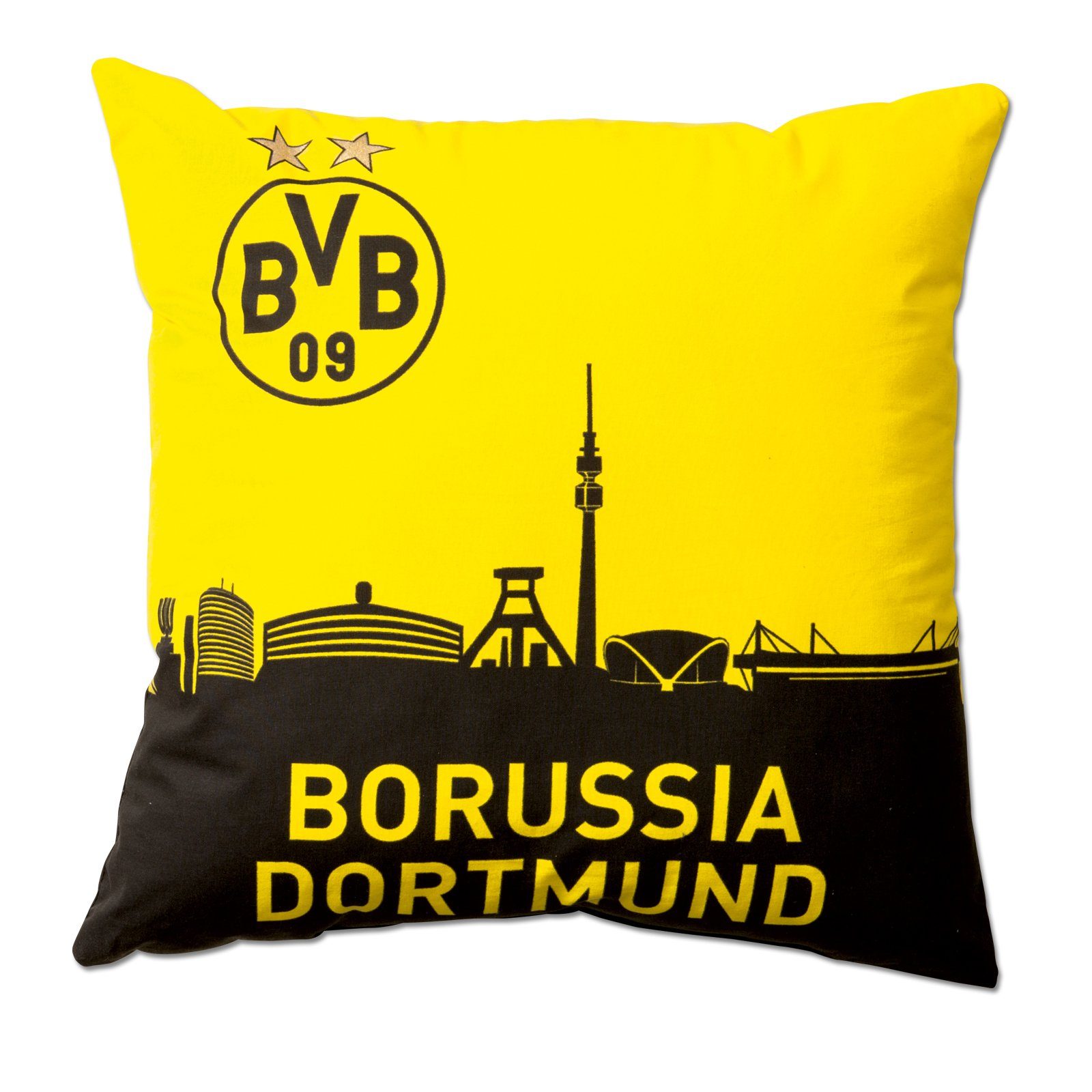 Kopfkissen BVB-Kissen mit Skyline (40 x 40cm), BVB, Bezug: 100% Baumwolle, Rückenschläfer