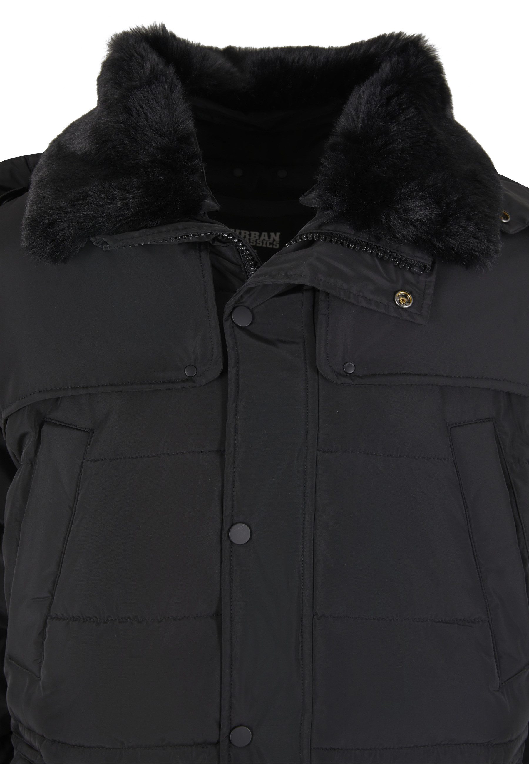 URBAN CLASSICS Winterjacke Urban Classics Puffer Jacket With Detachable Fur Collar (1-St)