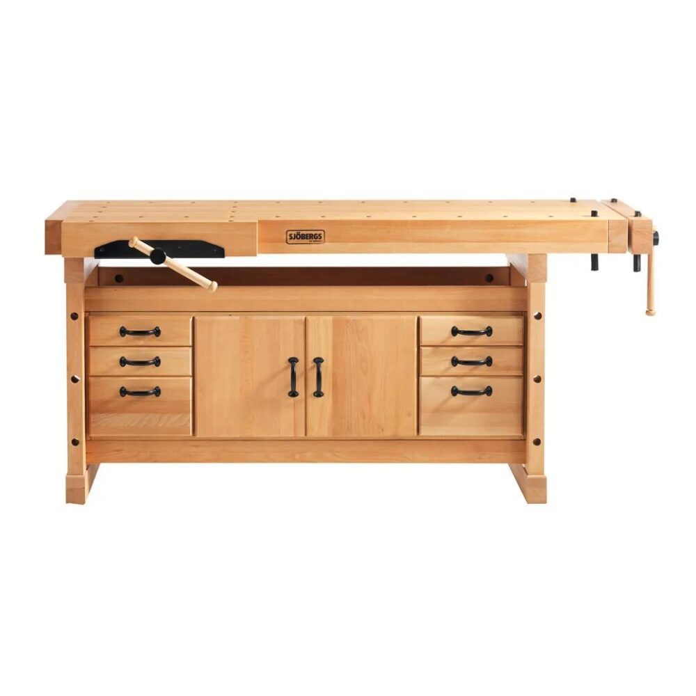 Sjöbergs Werkbank Sjöbergs Elite 2000 Hobelbank + SM04 Unterschrank,180 cm Buchenplatte