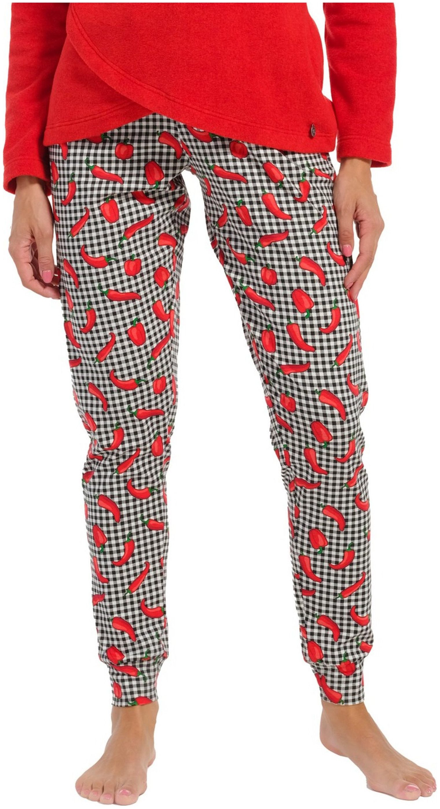 Rebelle Pyjamahose Damen Pyjama Hose Paprika günstig online kaufen