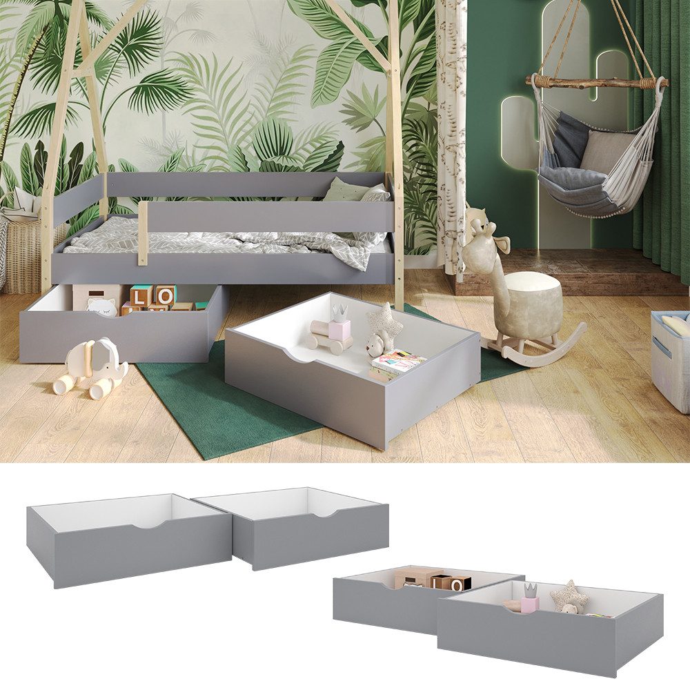 VitaliSpa® Bettschubkasten Bali, Grau, 78 x günstig online kaufen