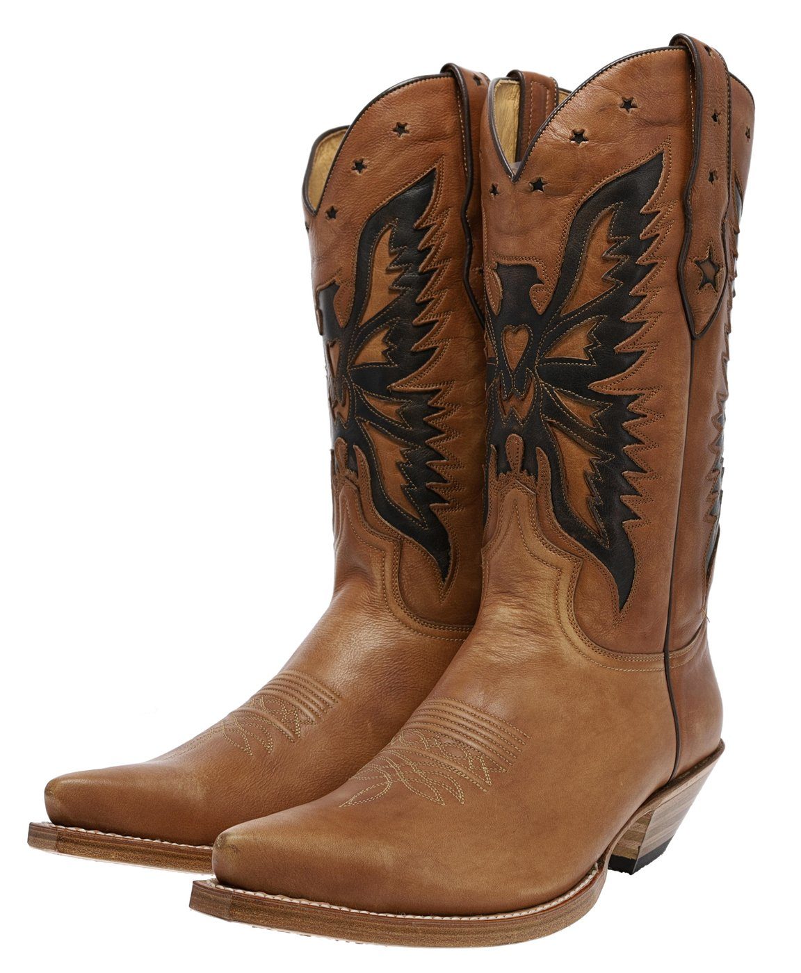 Sendra Boots 5514 CUERVO Braun Cowboystiefel Rahmengenäht