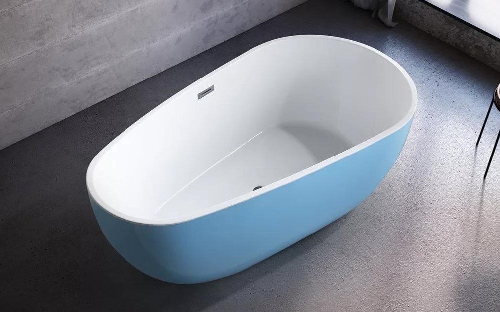 Xlmoebel Badewanne Freistehendes Standbad Zeitgenössisch in Ovalem, Hergestellt in Europa