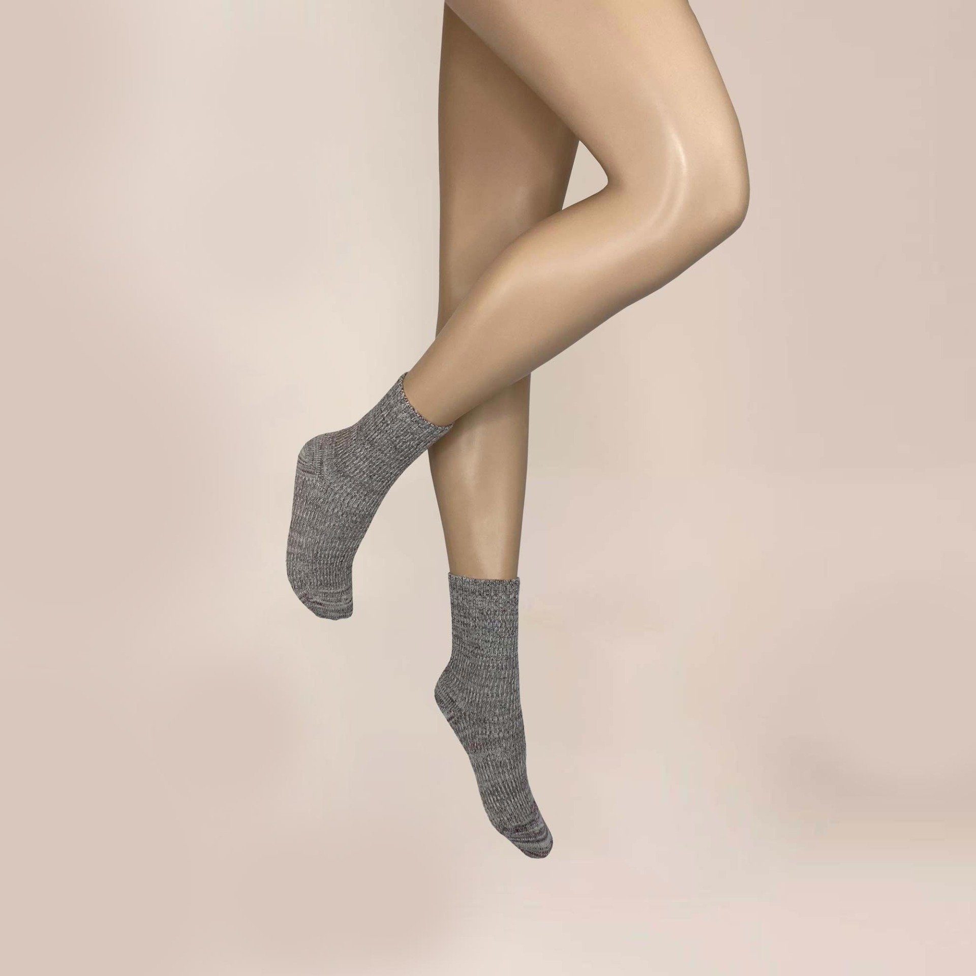 KUNERT Basicsocken Winter Flash (1-Paar) Damen Socke aus Schurwolle in Handstrick-Optik
