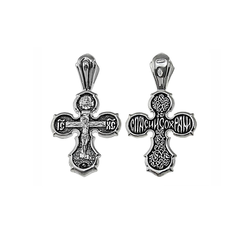Kreuzanhänger Sterling Silber Kreuz 925 Orthodoxe Anhänger Russi