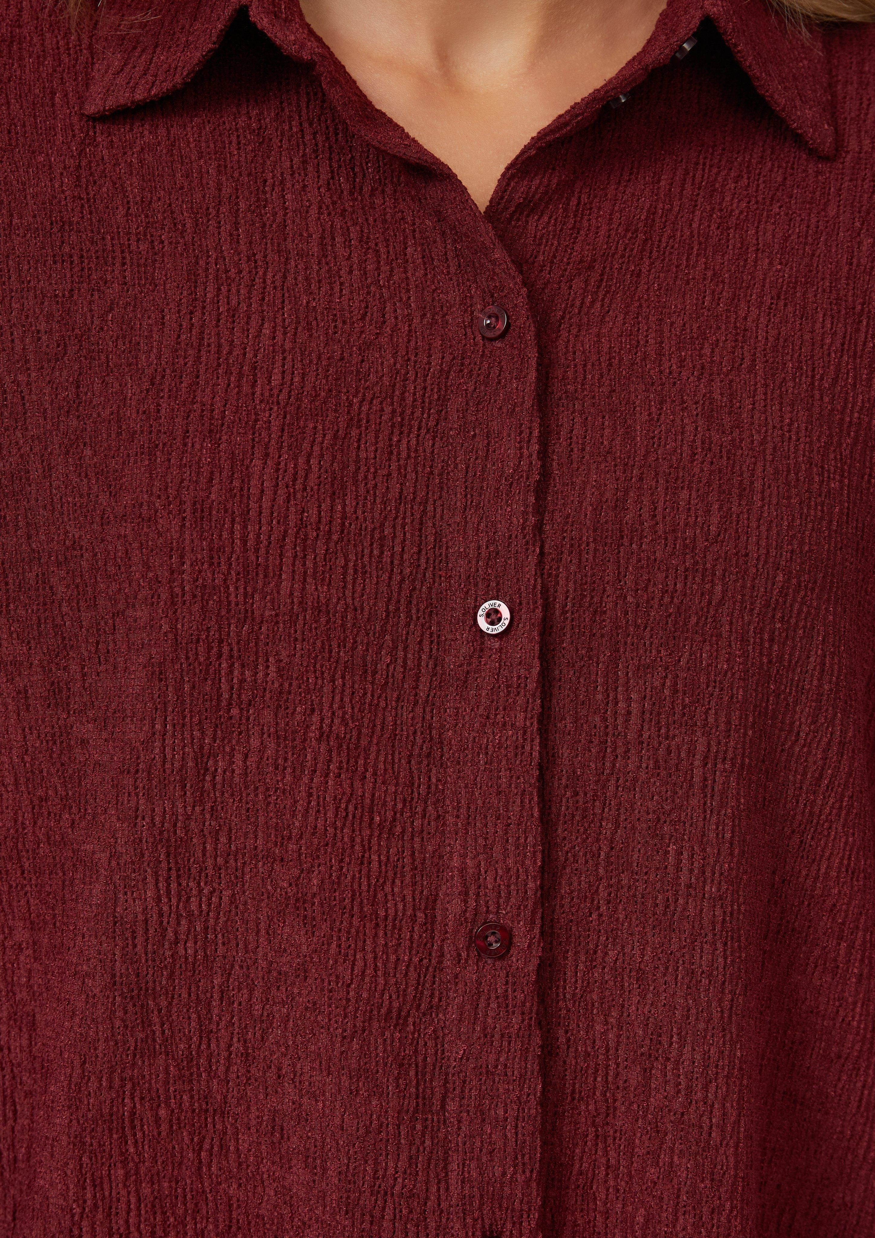 s.Oliver Langarmbluse Strukturierte Jersey-Bluse mit Raffung günstig online kaufen