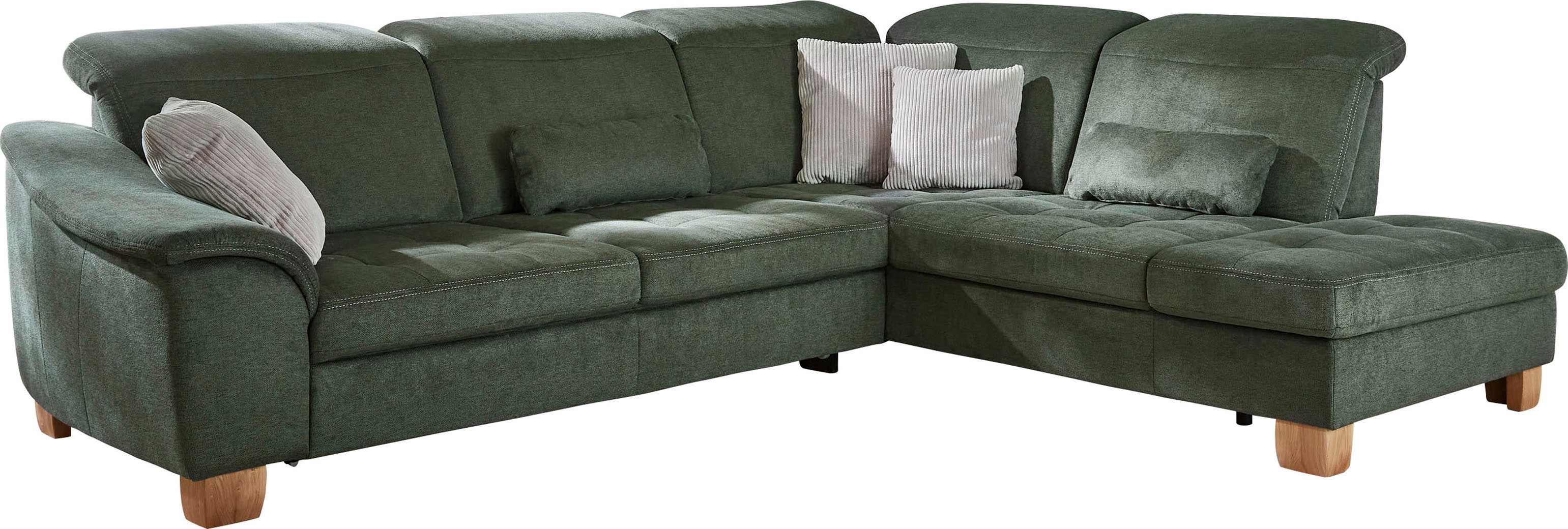 Die PlanBar Ecksofa PP-LA23145 L-Form, inkl. Kopfpolsterverstellung, Federkernpolsterung