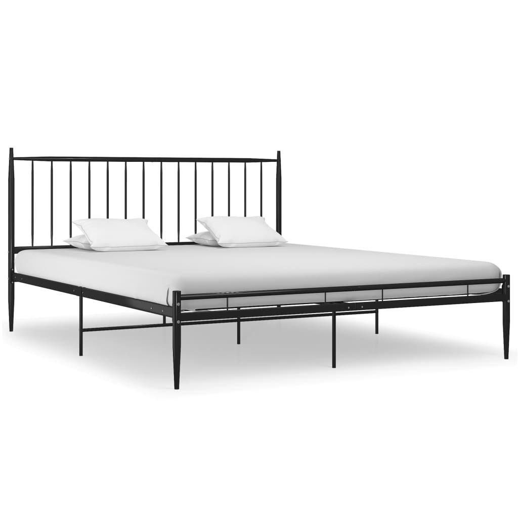vidaXL Bettgestell Bett Schwarz Metall 140x200 cm. € 205,95