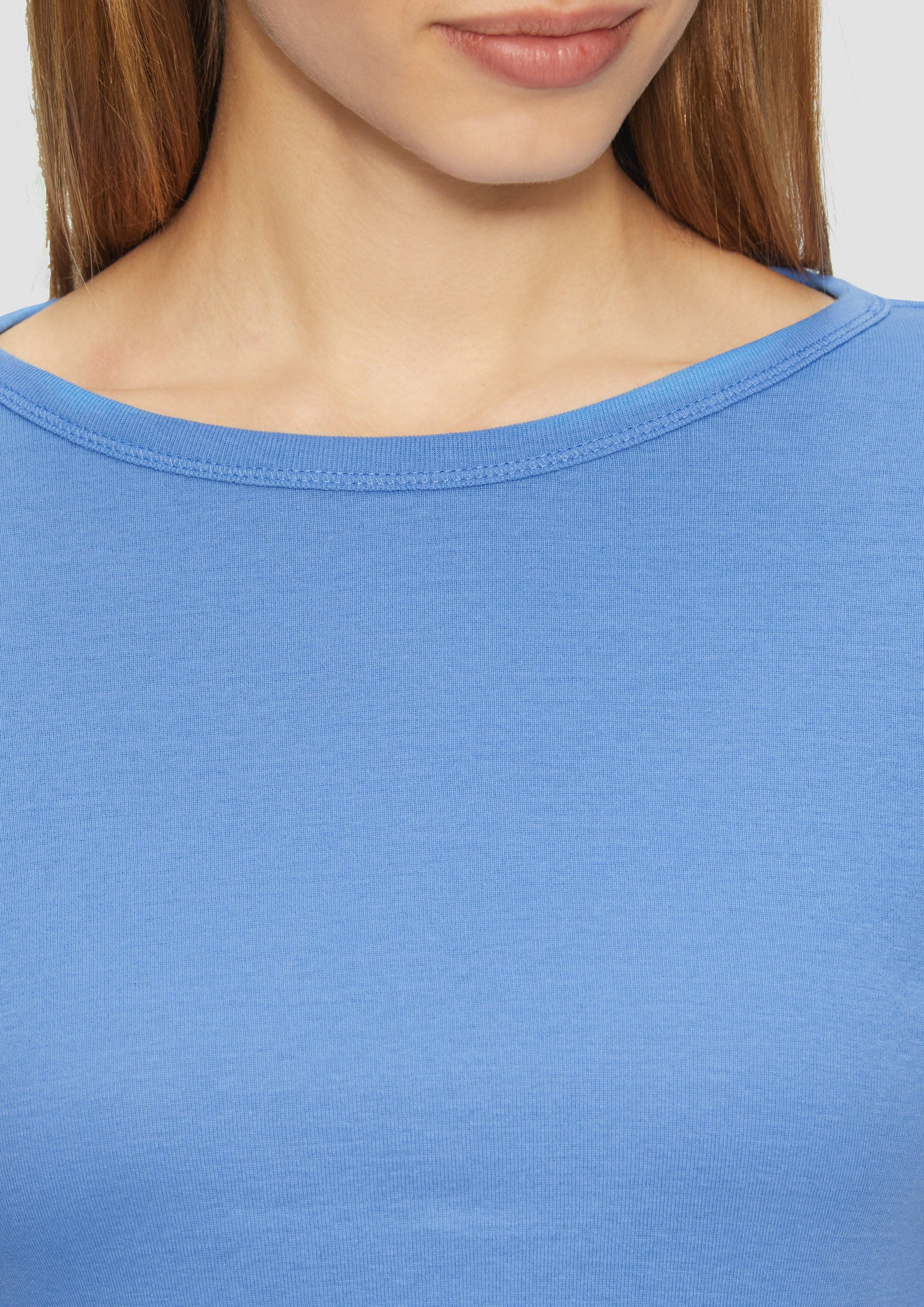 s.Oliver Langarmshirt Baumwoll-Longsleeve im Slim Fit günstig online kaufen