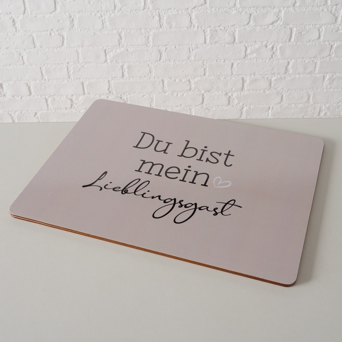 BOLTZE Topfuntersetzer Tischset 2er Set - Du bist mein Lieblingsgast