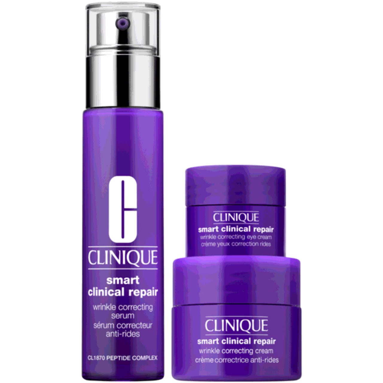 CLINIQUE Hautpflege-Set Smart Clinical Repair Smooth & Renew Lab, feel smoother and look young, 3-tlg., für Alle Hauttypen