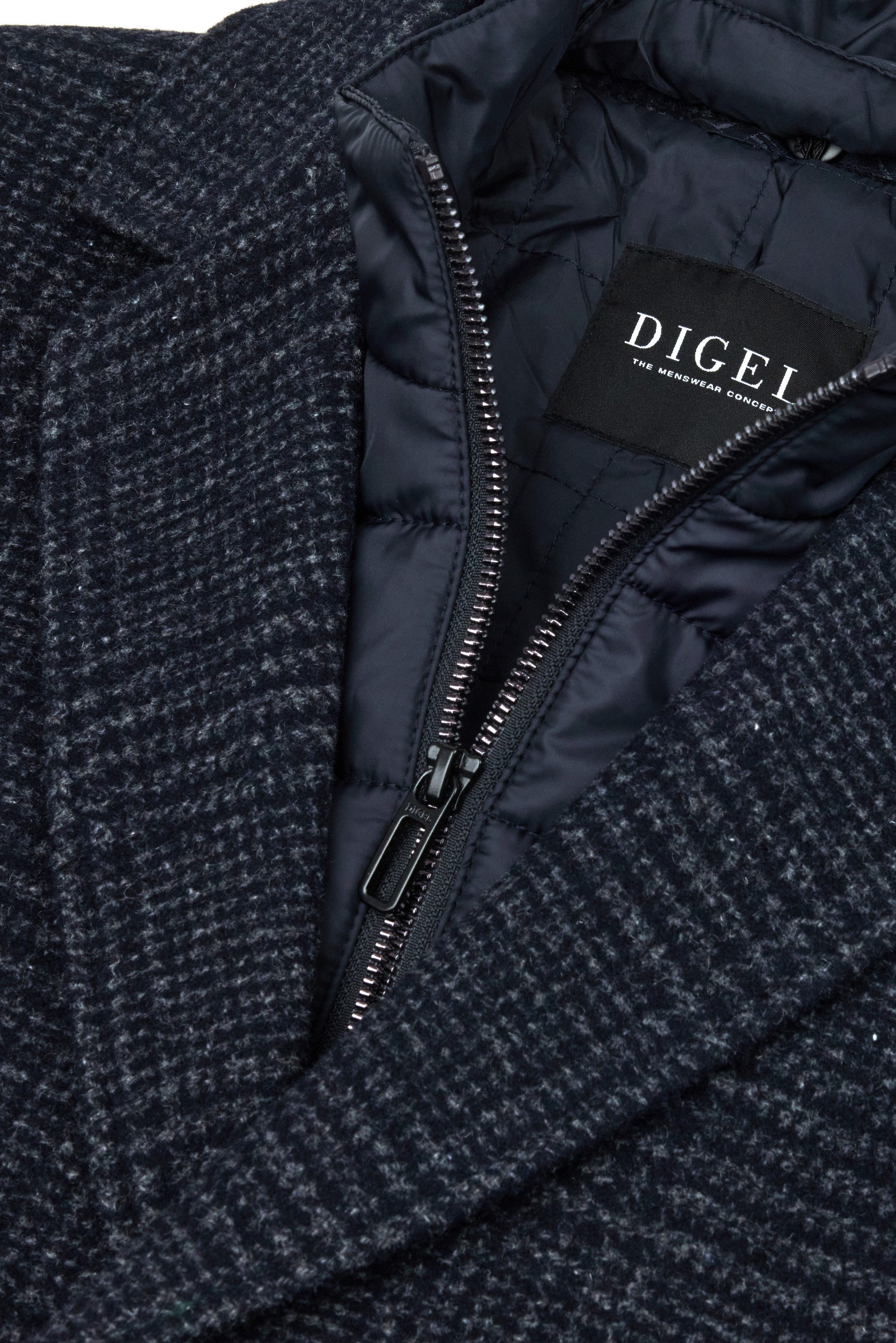 Digel Wintermantel Deus (1-tlg) Trendiges Schattenkaro, recycelter Wollmix, günstig online kaufen