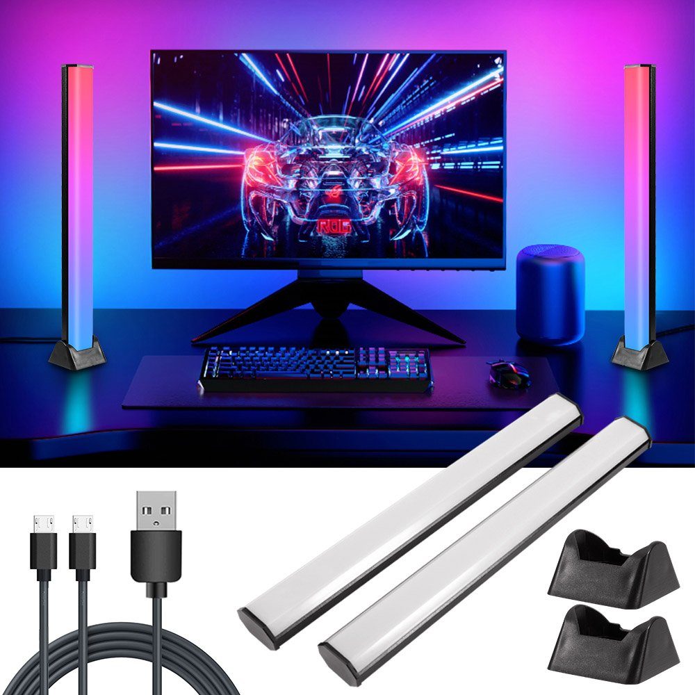 Rosnek LED-Streifen RGB, Musik Sync Rhythmus,Für Gaming Zimmer Desktop Deko, LED Atmosphäre Streifen Lichtleiste