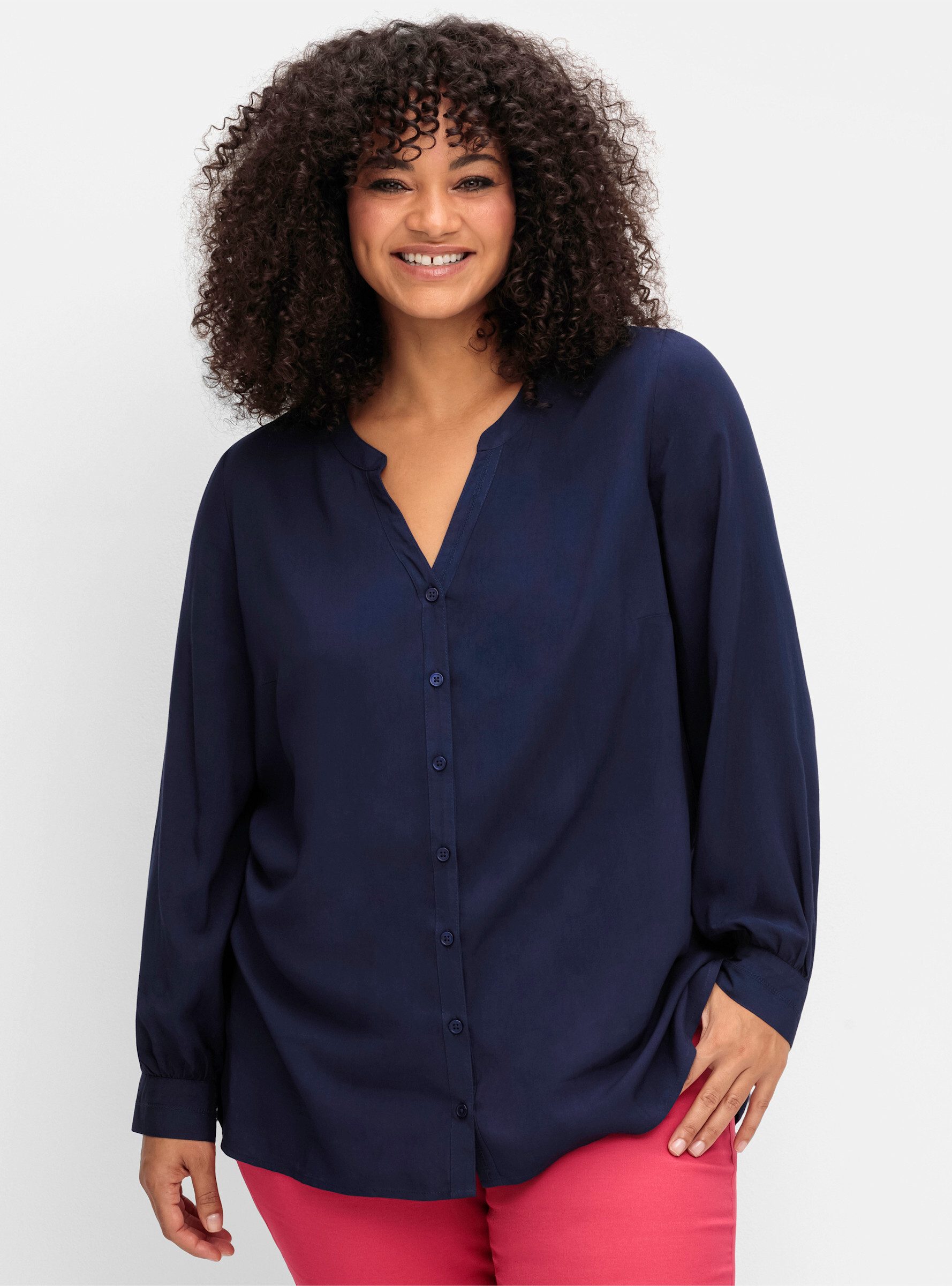 Sheego Klassische Bluse Longbluse . günstig online kaufen