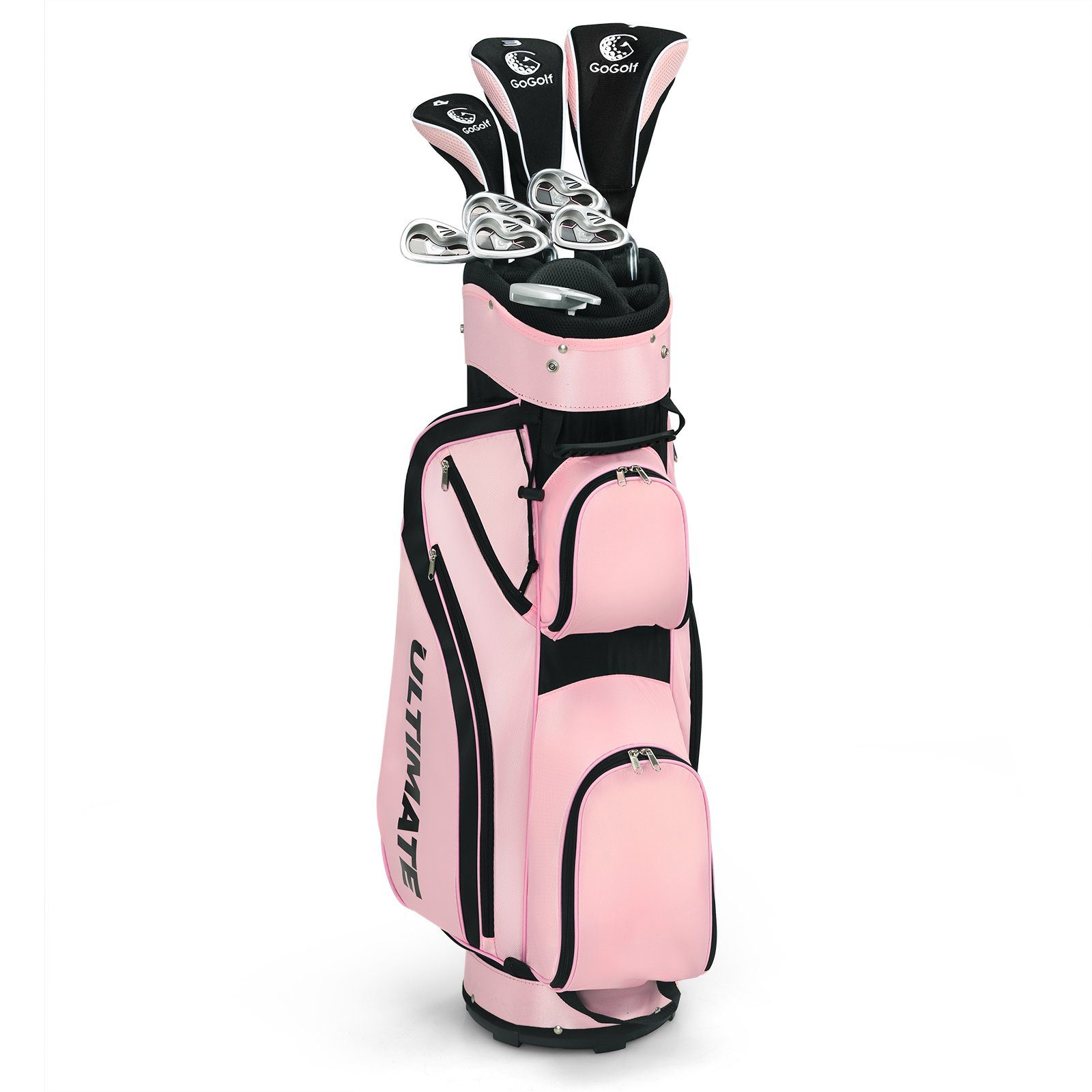 COSTWAY Golfschläger + Golfbag Golfset, Damen, 9-teiliges Komplettset