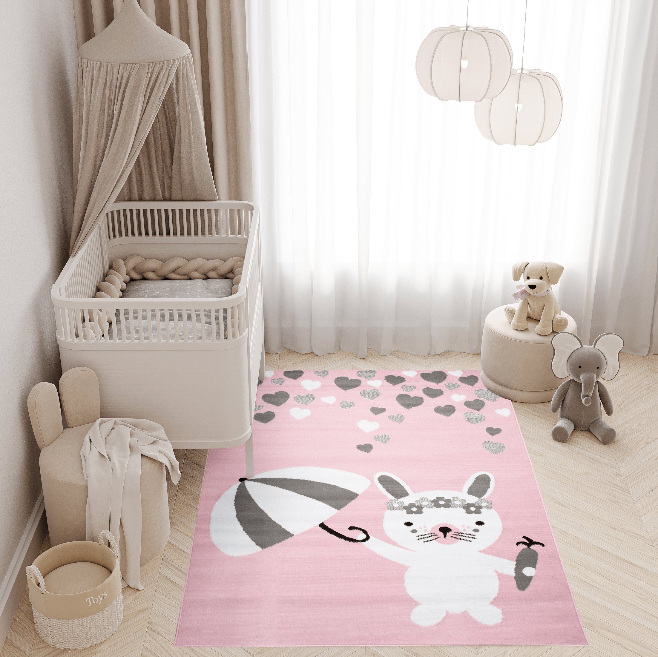Tapiso Kinderteppich PINKY, rechteckig, Höhe: 8 günstig online kaufen