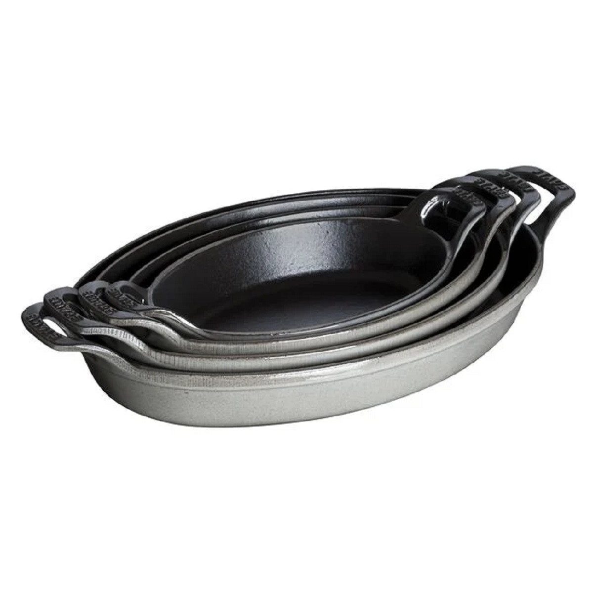 Staub Auflaufform Staub Auflaufform Ofenform, 21 x 13.97 cm Gusseisen Graphit-Grau, Gusseissen, (1-St)