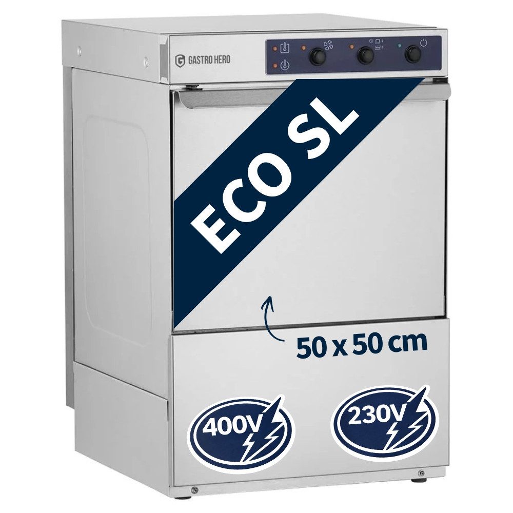 GastroHero Dönergrill Geschirrspülmaschine 50x50 ECO GSME54SL 230/400V Gastro, 4900 W