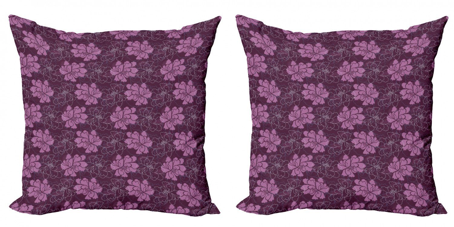 Kissenbezüge Modern Accent Doppelseitiger Digitaldruck, Abakuhaus (2 Stück), Frühling Botanische Blumenblatt-Muster