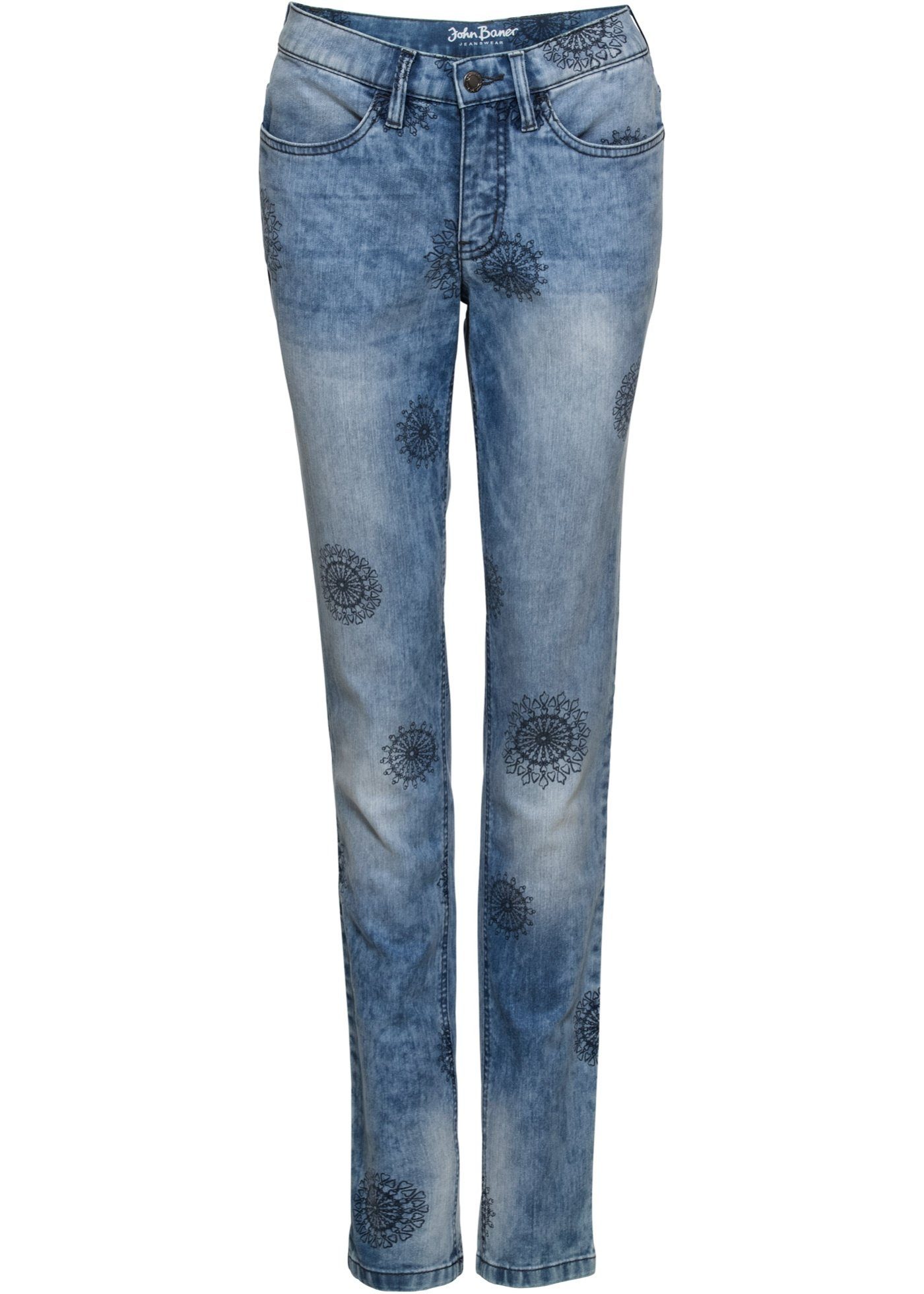 YESET Boyfriend-Jeans Authentic Jeans Hose Stretch mittelblau 911906 günstig online kaufen