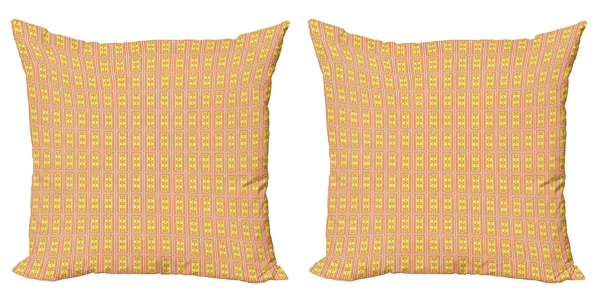 Kissenbezüge Modern Accent Doppelseitiger Digitaldruck, Abakuhaus (2 Stück), Jahrgang Geometrische Blumenmuster