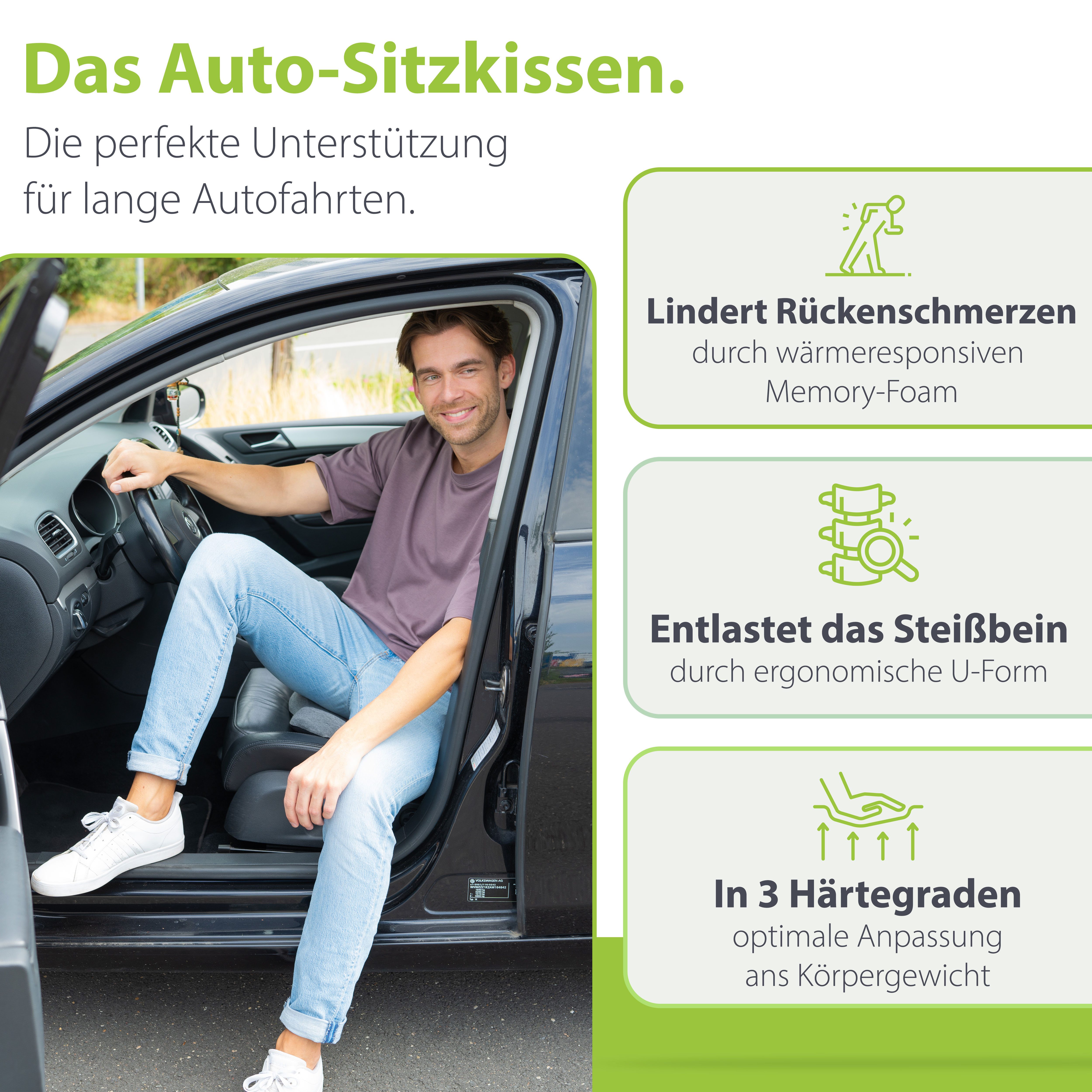 feela Sitzkissen Orthopädisches Auto-Sitzkissen – entlastet günstig online kaufen