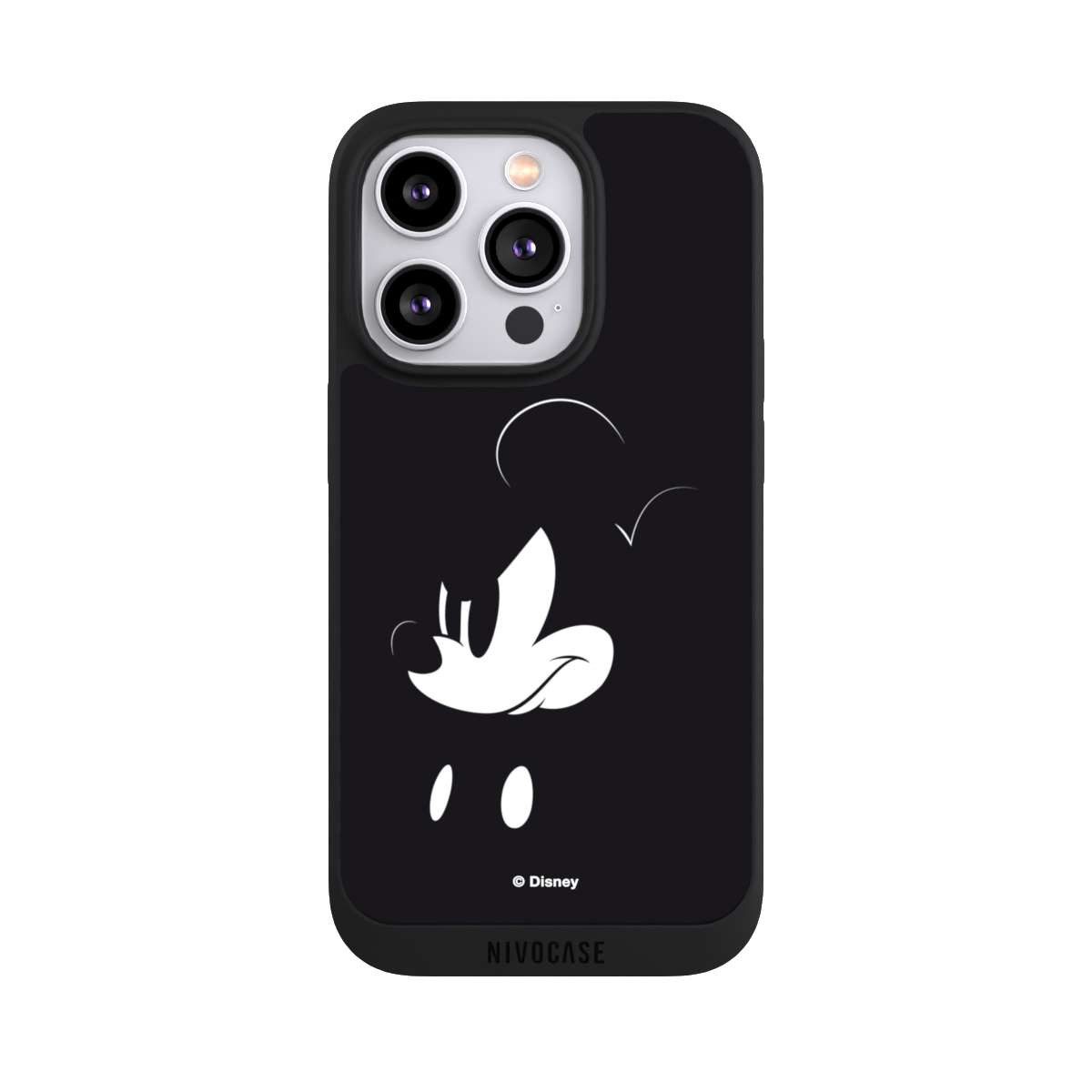 NIVOCASE Handyhülle Mickey Mouse Offizielles Lizenzprodukt Disney Mickey Mouse - Mad, Apple iPhone 14 Pro Handyhülle Hülle NIVOpure Case Schwarz