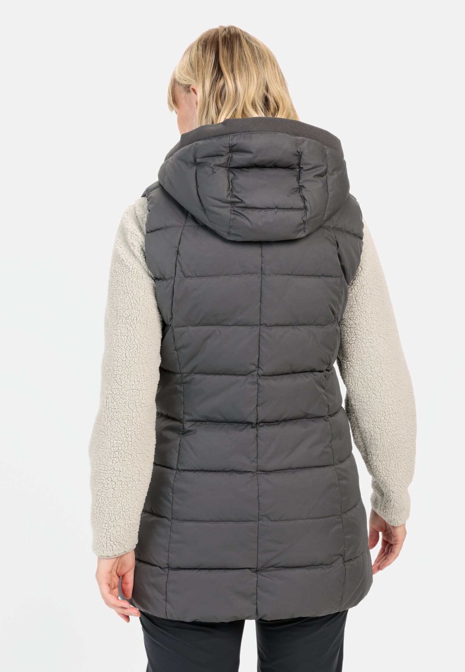 camel active Longweste mit Kapuze Badge günstig online kaufen
