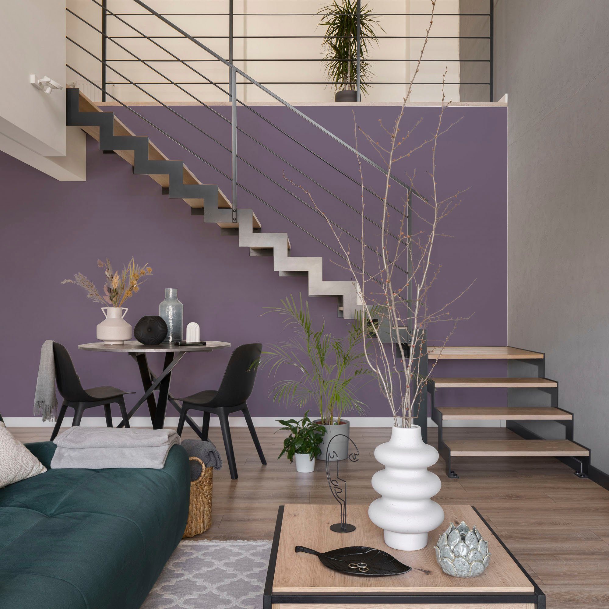 A.S. Création Wandfarbe Premium Innenwandfarbe PURO Farbwelt Wohnzimmer, für Schlafzimmer, ideal mauve, und Küche, Flur simple simple Violett Tuchmatt c2002 mauve