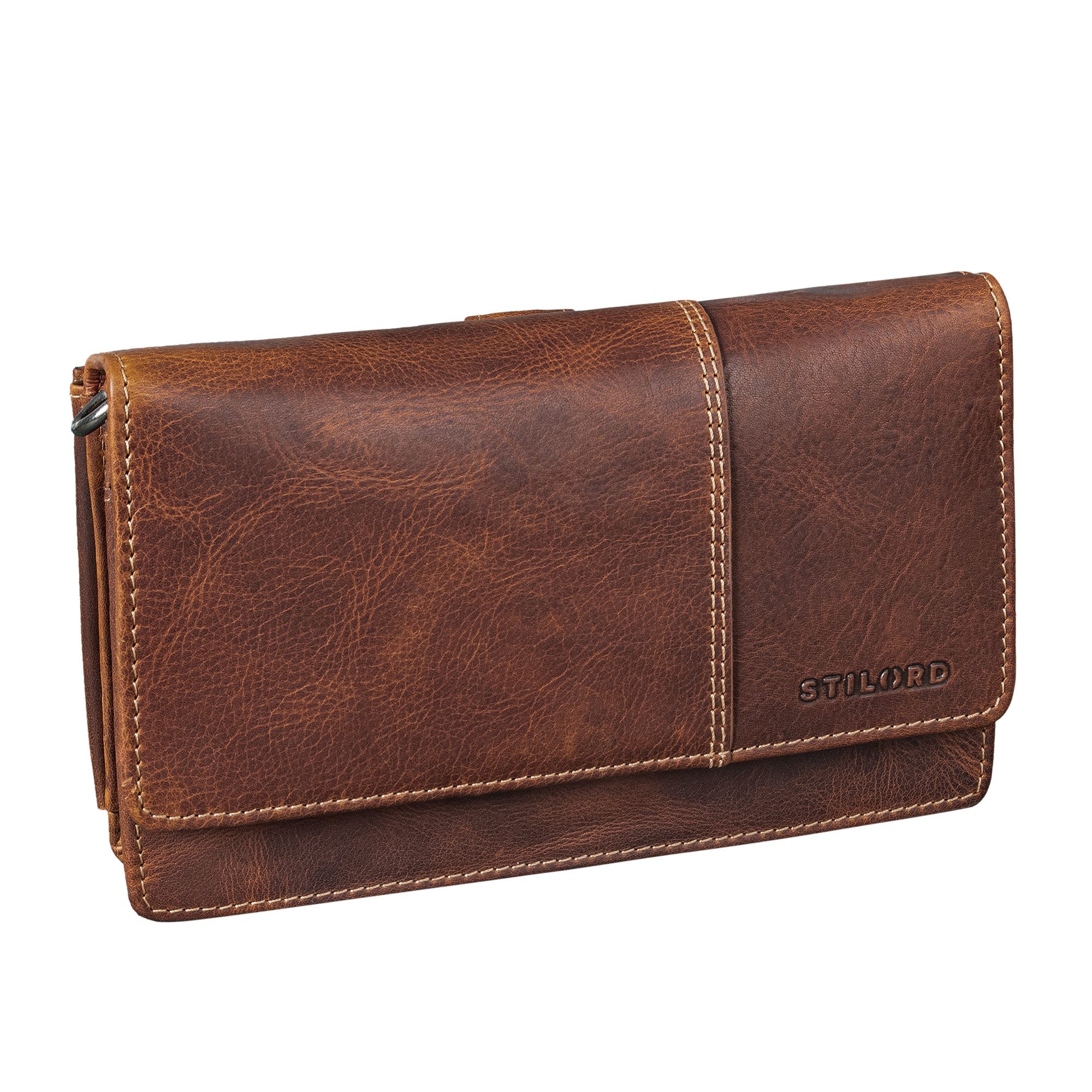 Geldbörse "Darla" 3-in-1 Leder Handytasche mit Geldbörse zum Umhängen Damen