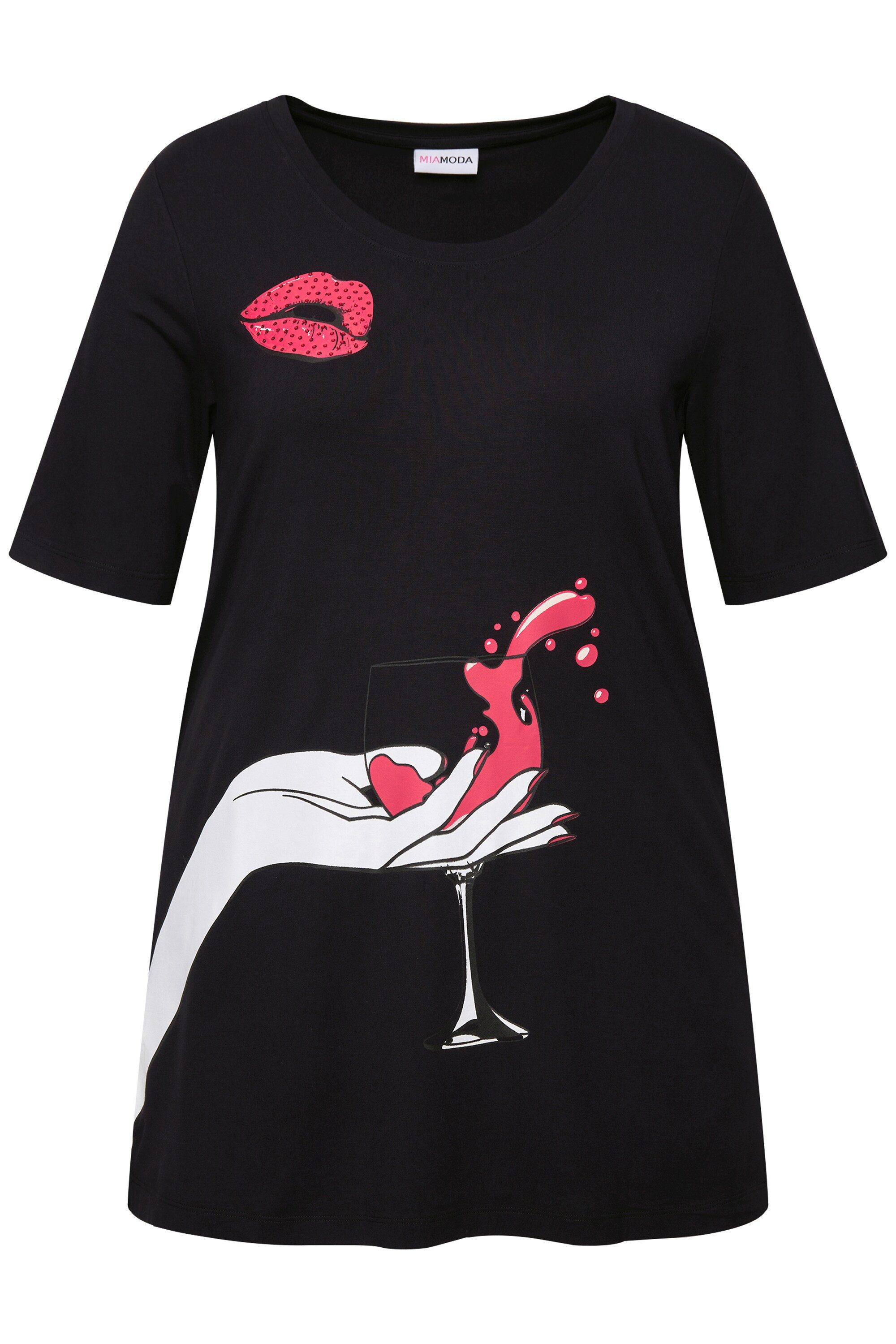 MIAMODA T-Shirt T-Shirt A-Linie Lifestyle-Druck Halbarm günstig online kaufen