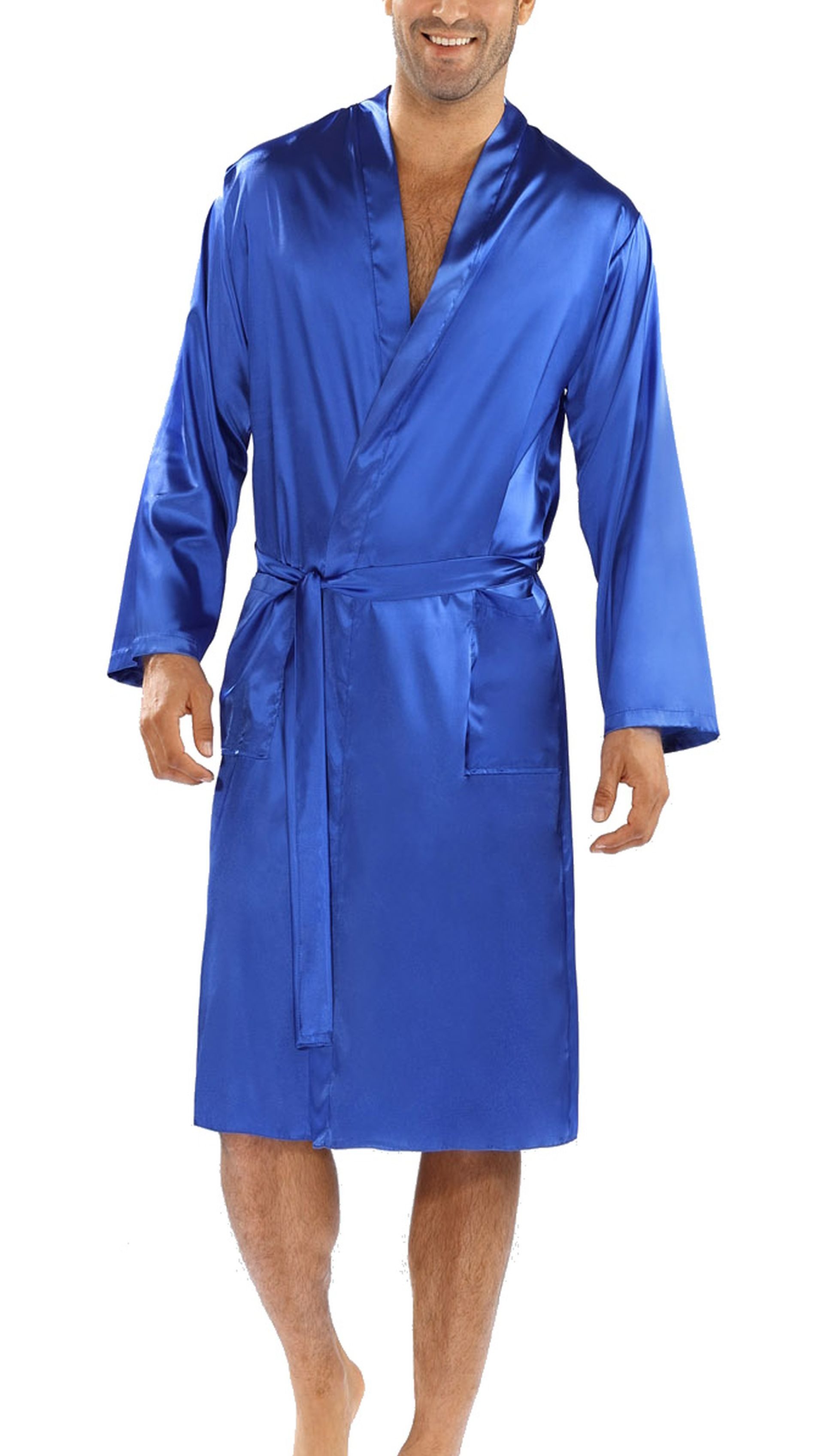 DKaren Morgenmantel Herren Satin Morgenmantel Bademantel günstig online kaufen