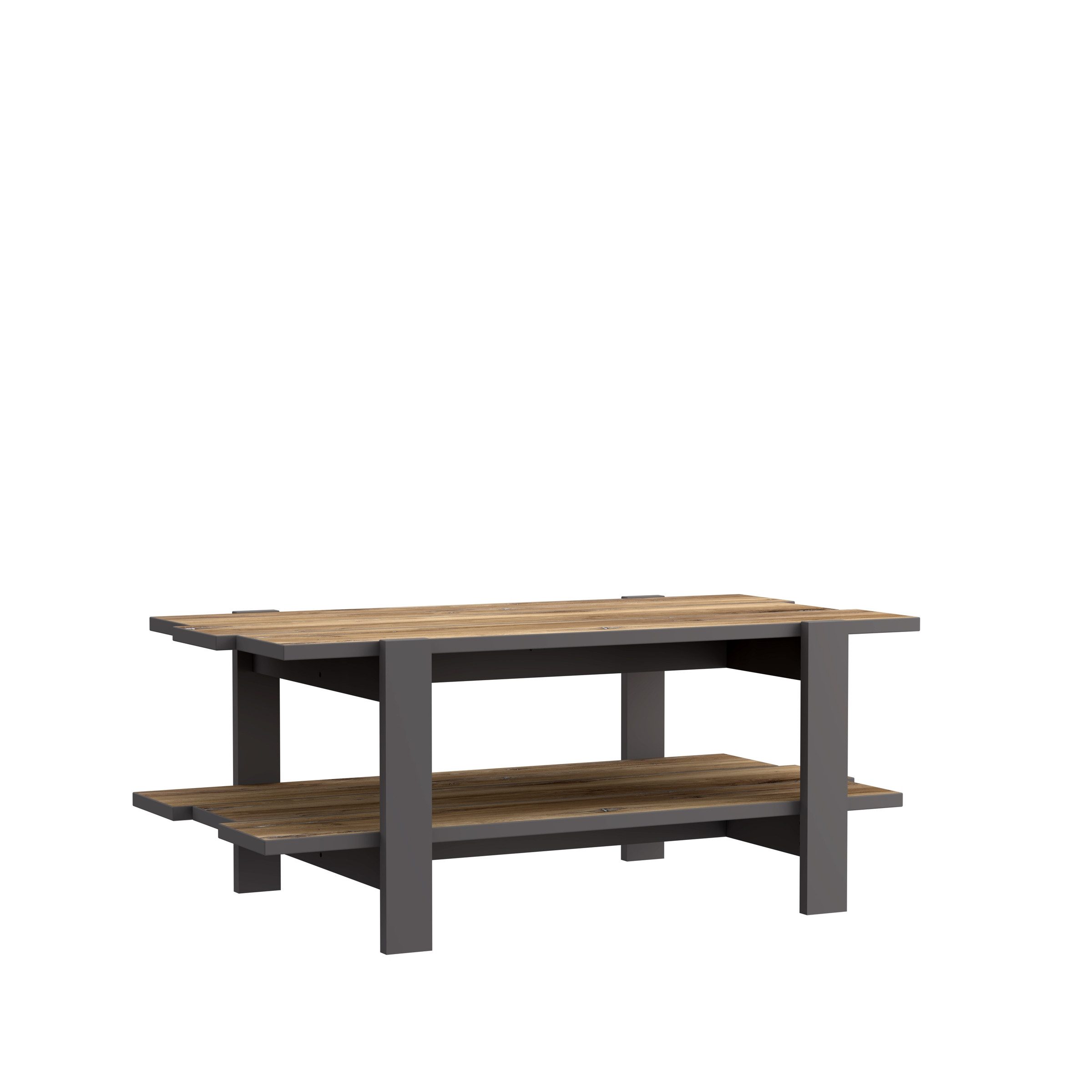 freiraum Couchtisch COFFEE TABLES, in Flagstaff Eiche / Uni Wolfram Grau - 110x45,5x60cm (B/H/T)