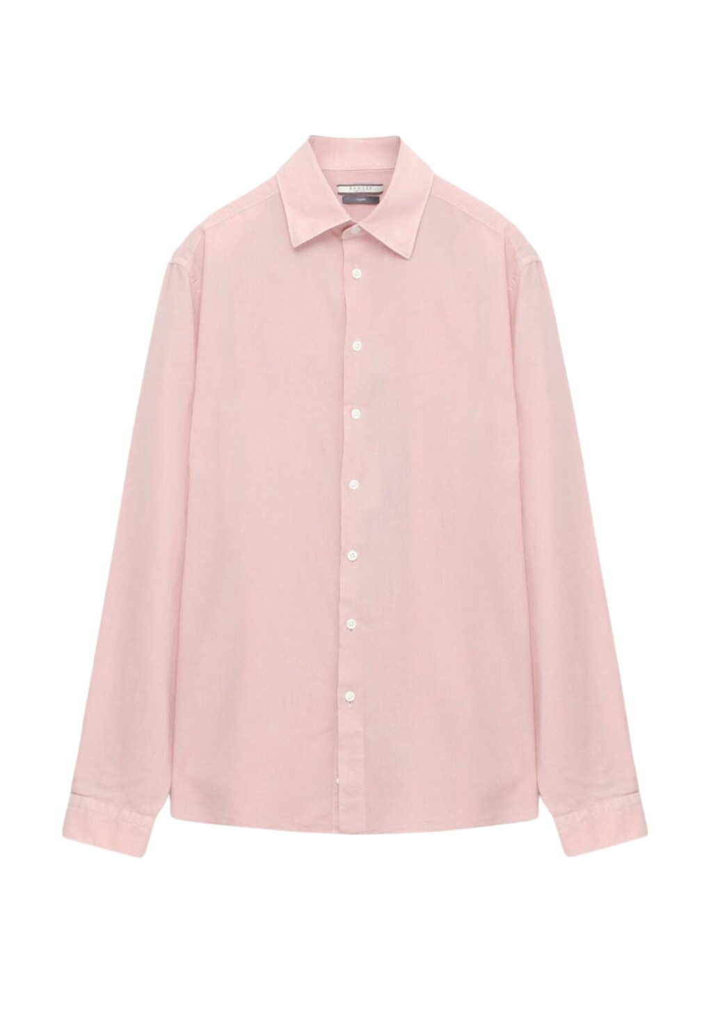 RAMSEY Hemdbluse Rosa Schlichtes Casual 100% Baumwollhemd